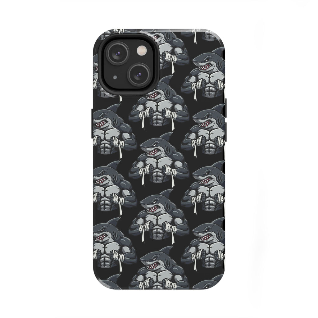 Muscular Shark Pattern Protective iPhone Cover Case