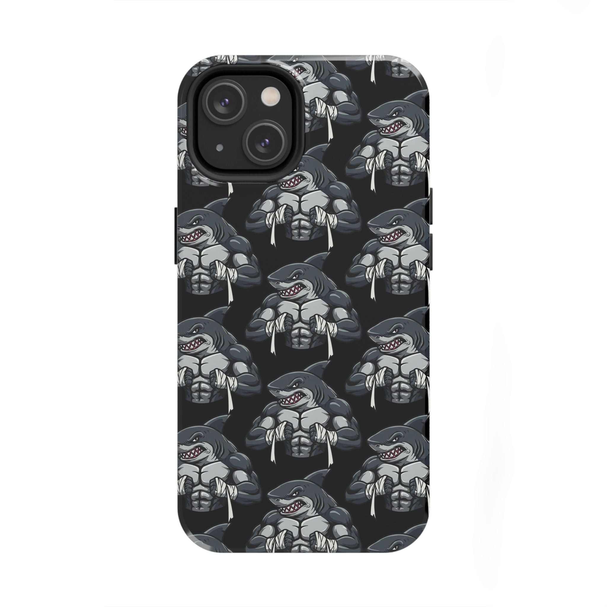 Muscular Shark Pattern Protective iPhone Cover Case