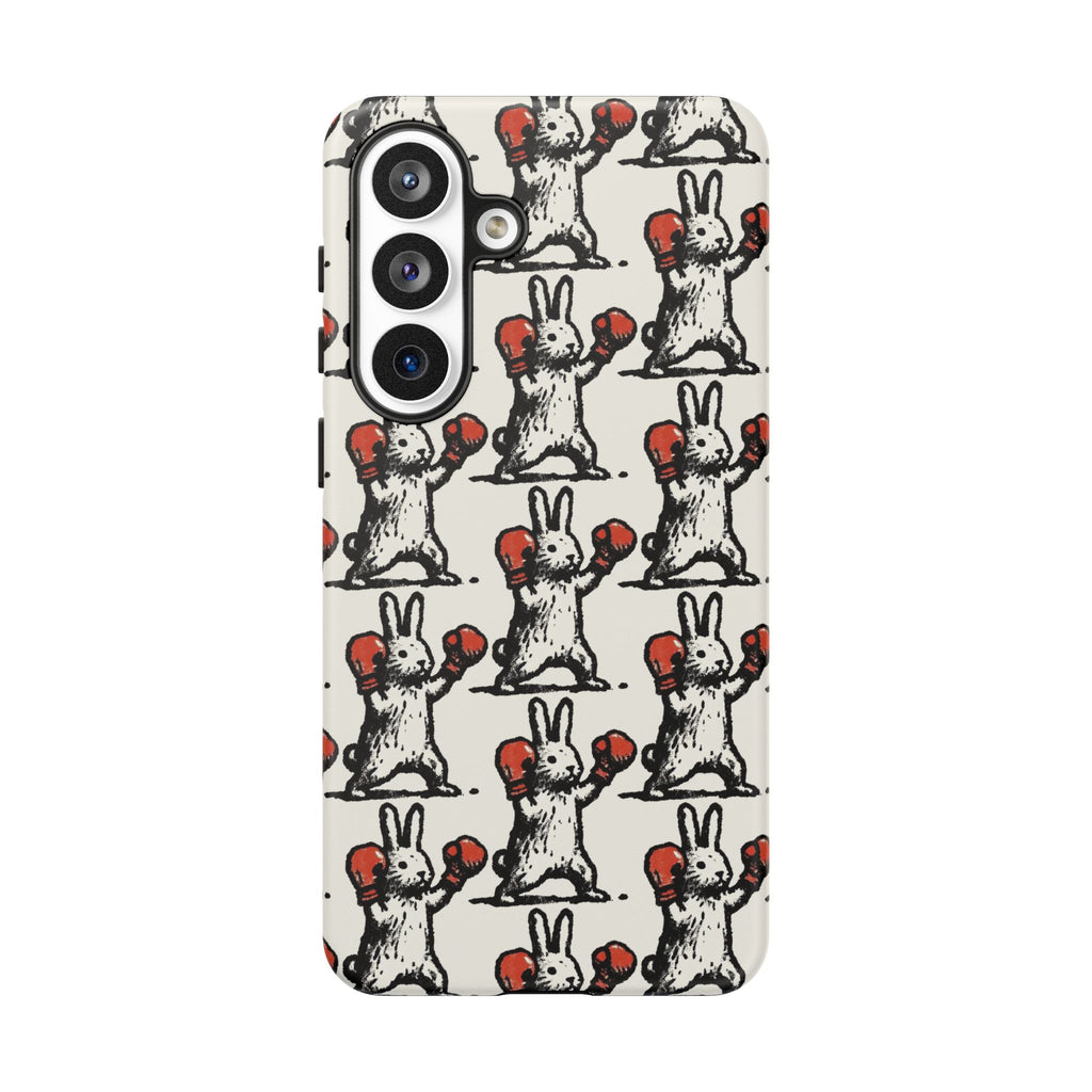 Playful Boxing Bunny Pattern Tough iPhone Case