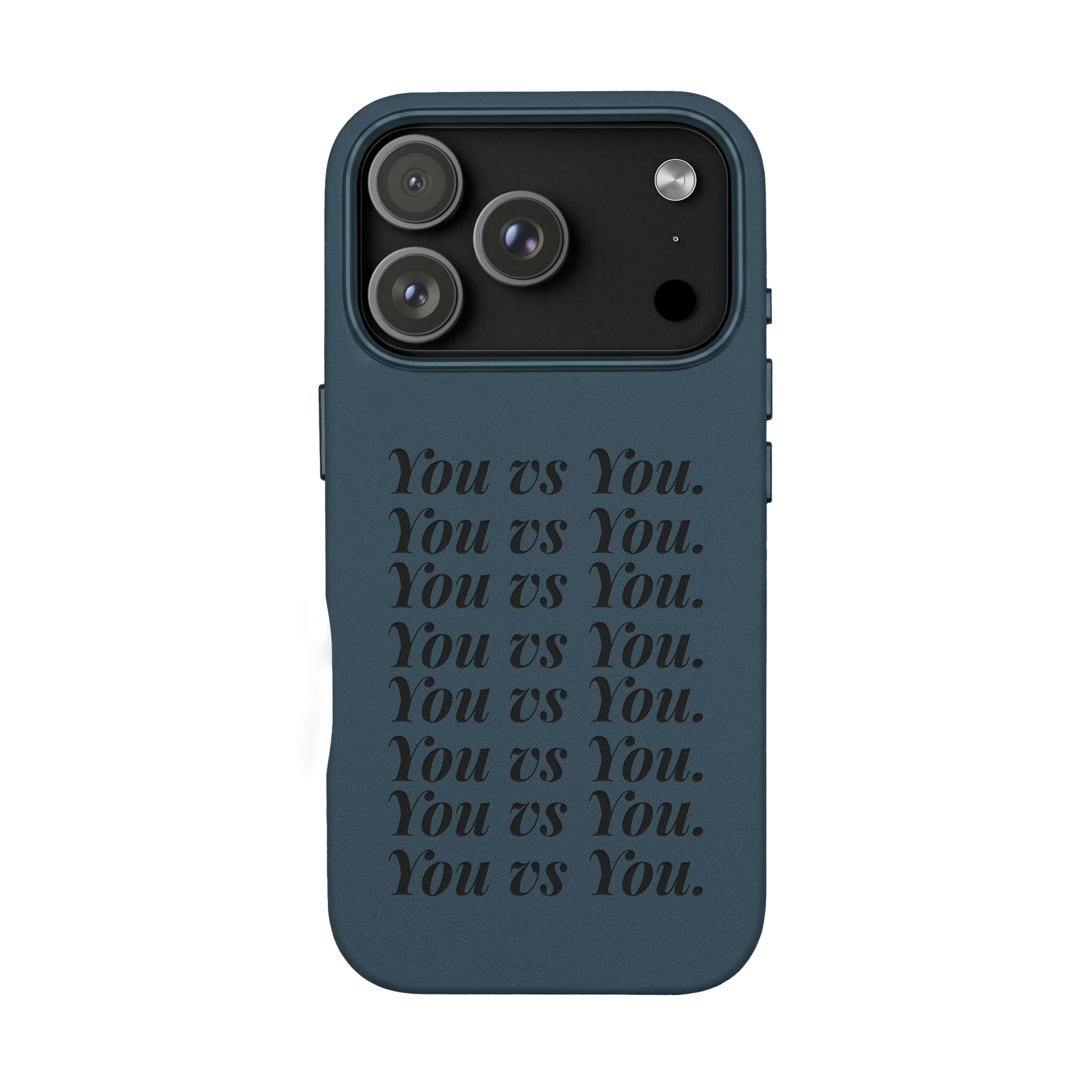 "You vs You" Engraved PU Leather Phone Case