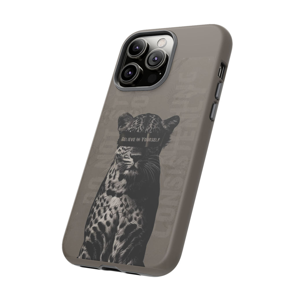 Leopard 'Believe in Yourself' Tough Phone Case