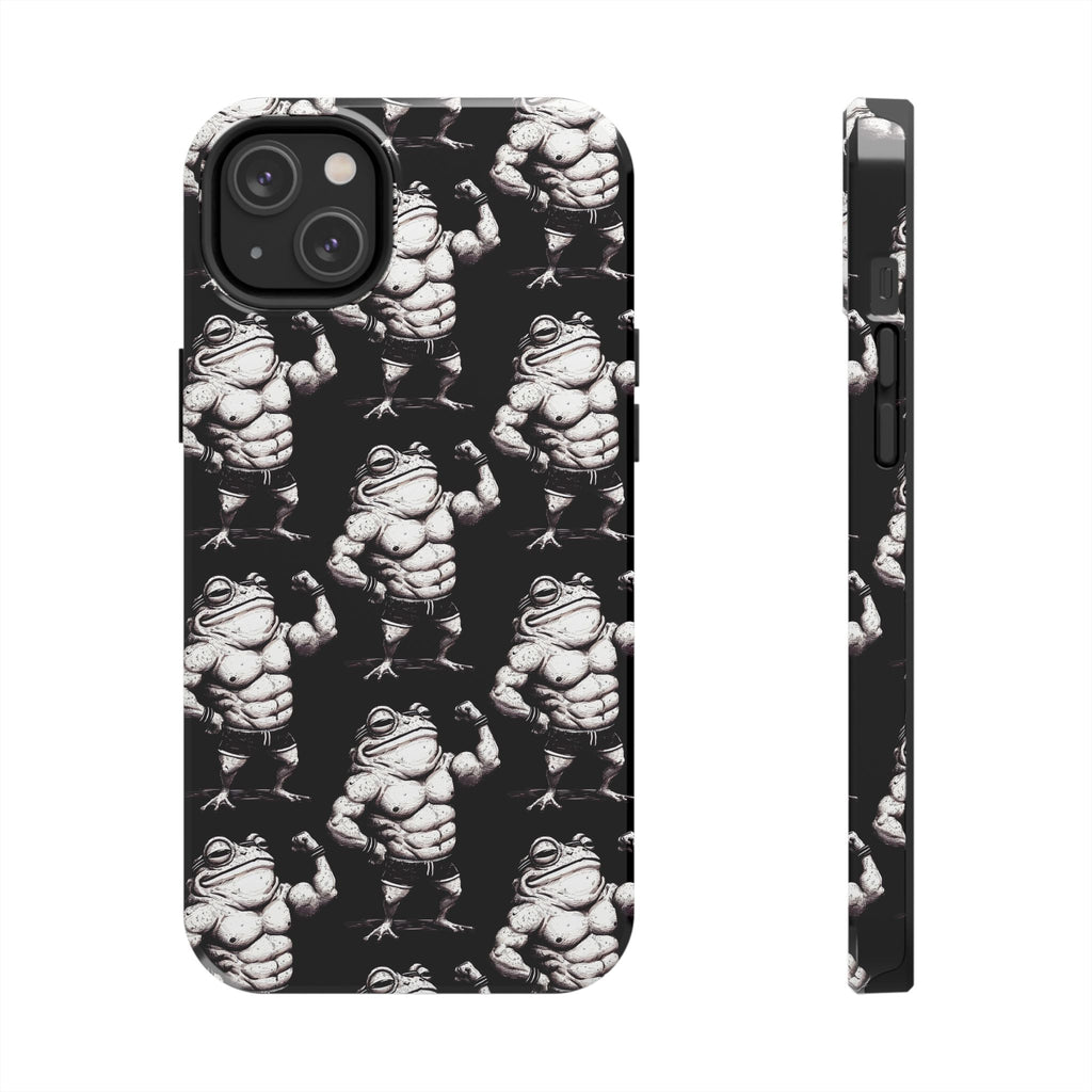 Frog Muscle Pattern Phone Case — Tough Black Protective iPhone Cover