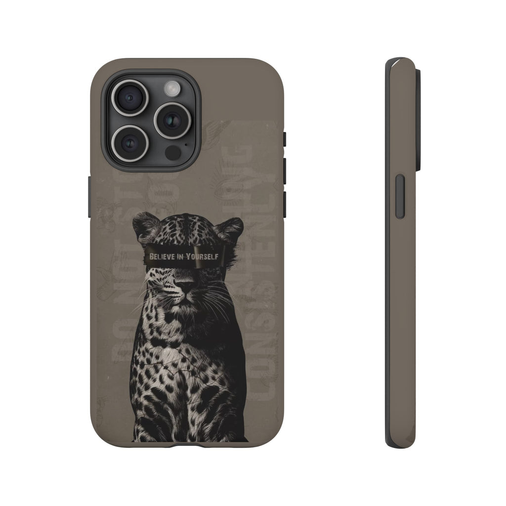 Leopard 'Believe in Yourself' Tough Phone Case