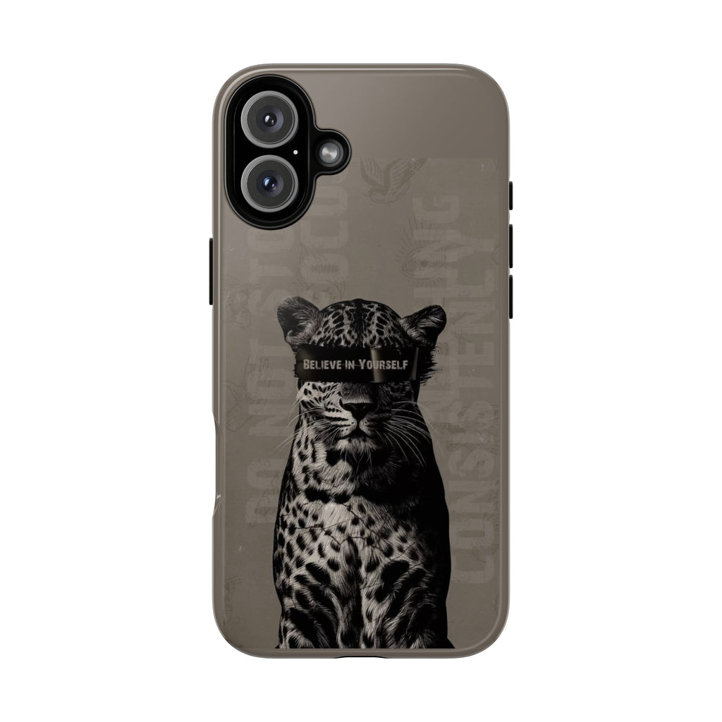 Leopard 'Believe in Yourself' Tough Phone Case