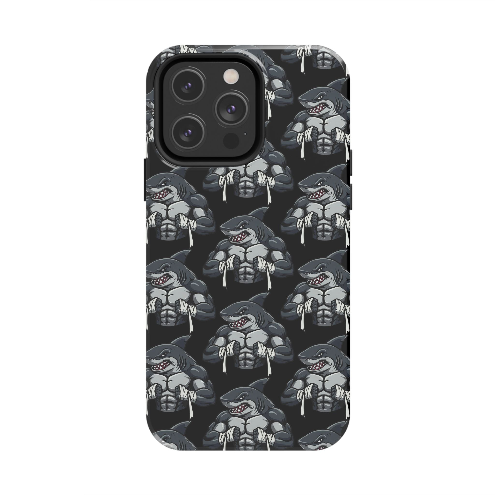 Muscular Shark Pattern Protective iPhone Cover Case