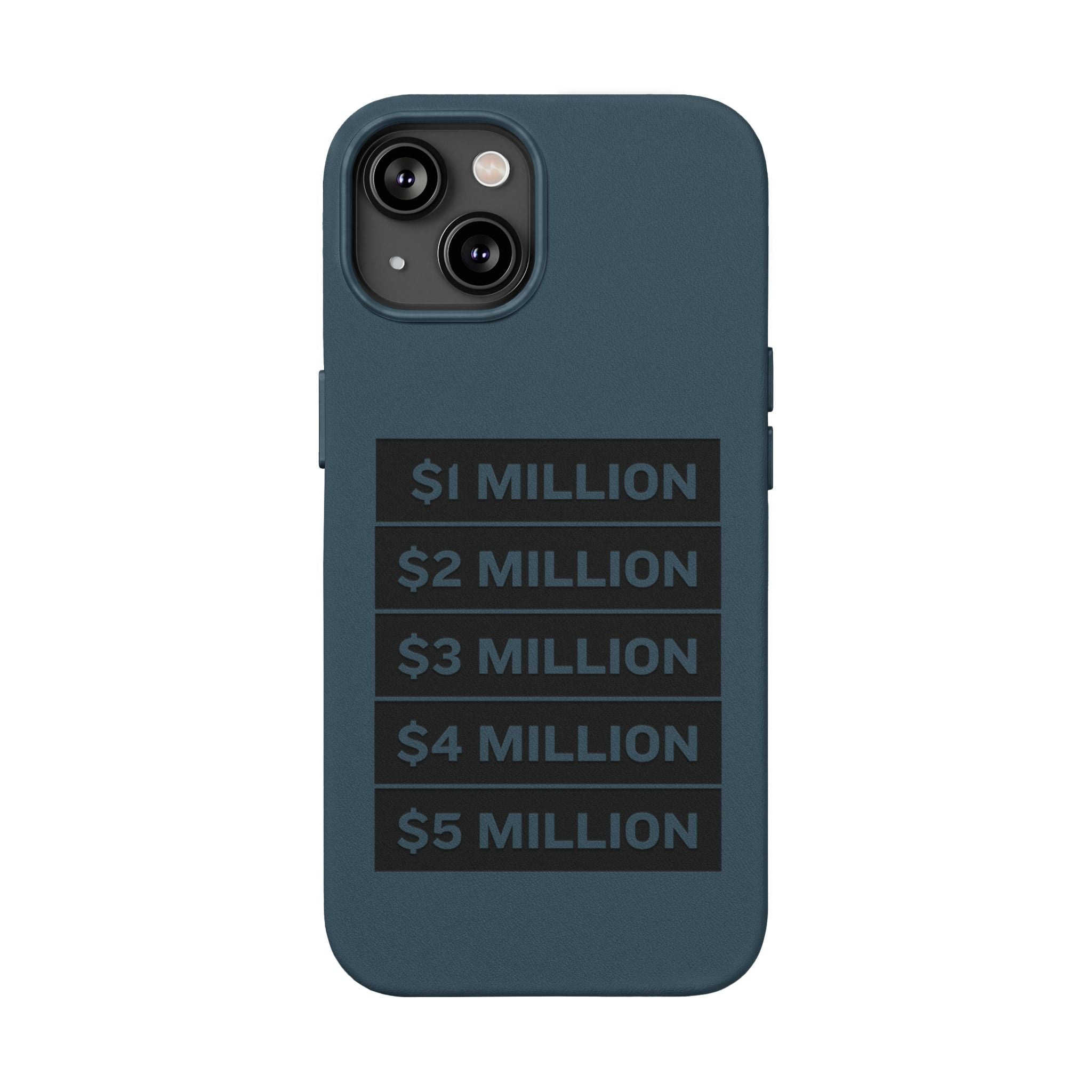 Stacked Milestones (1M–5M) —Engraved PU Leather Phone Case