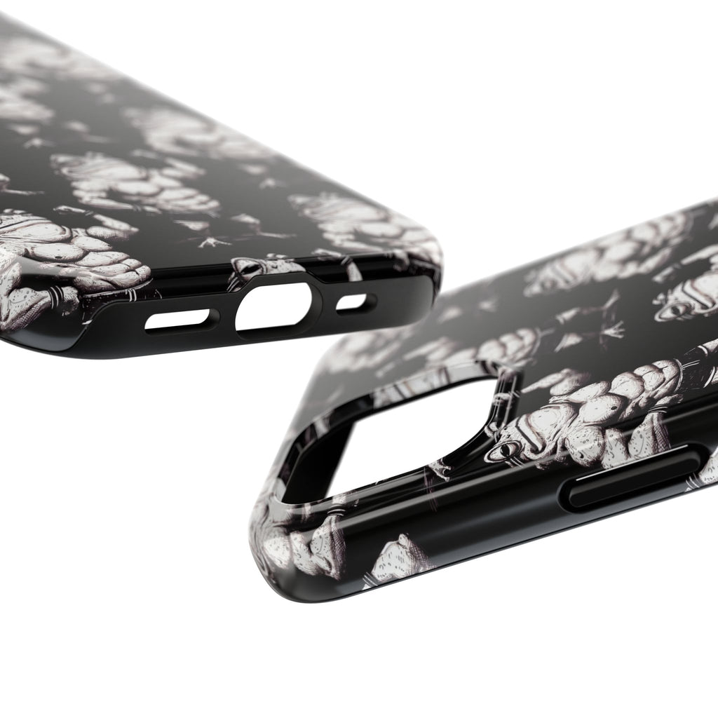 Frog Muscle Pattern Phone Case — Tough Black Protective iPhone Cover