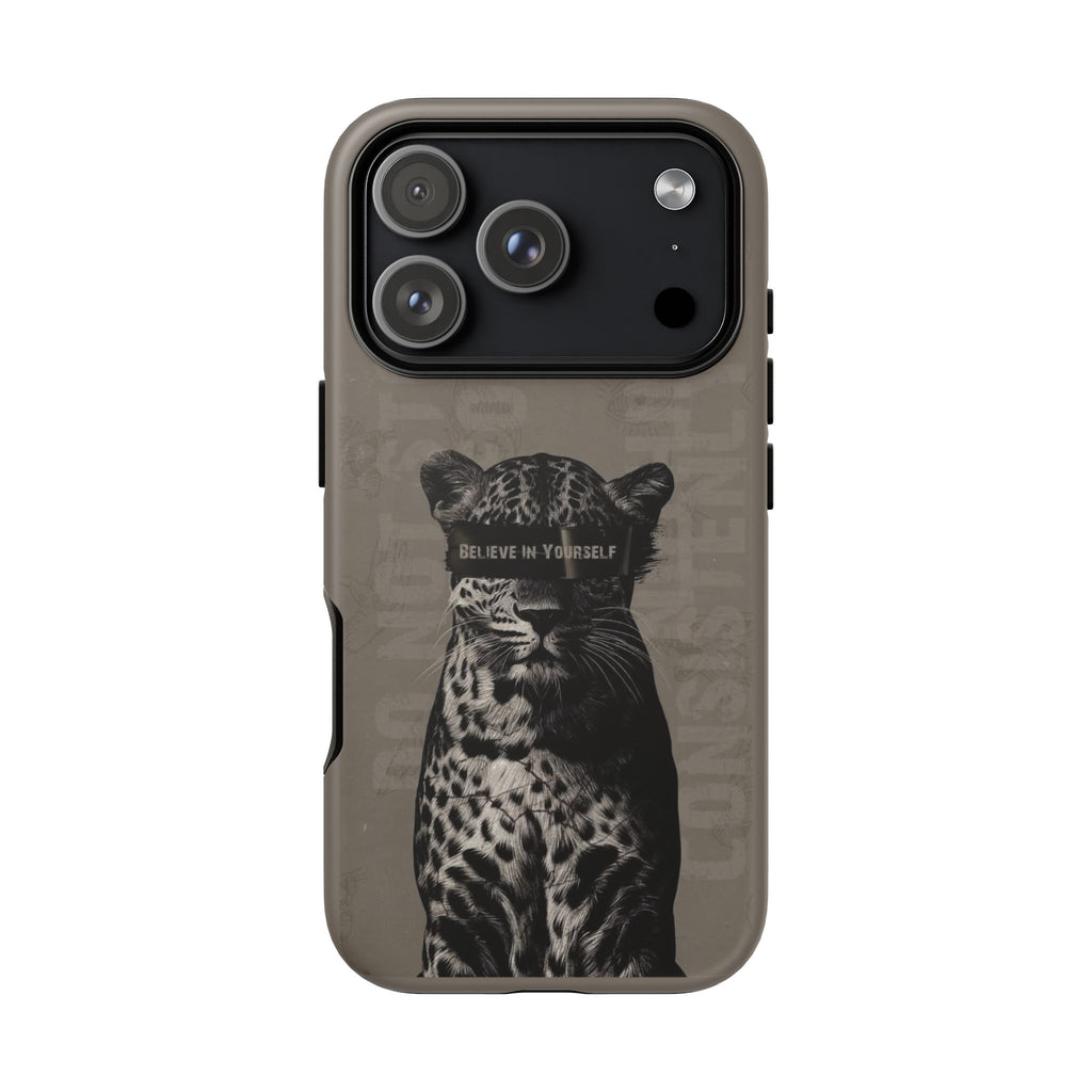 Leopard 'Believe in Yourself' Tough Phone Case