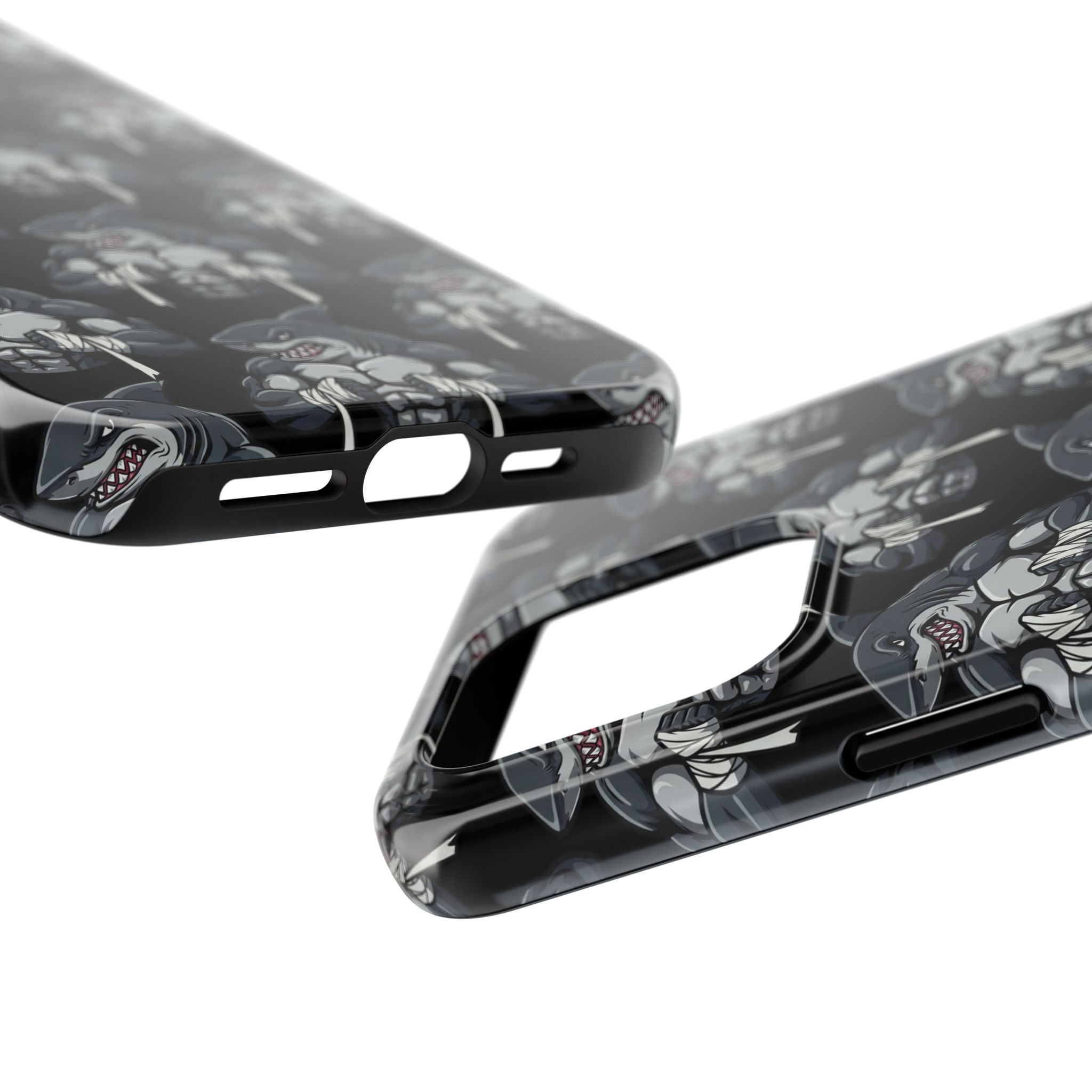 Muscular Shark Pattern Protective iPhone Cover Case