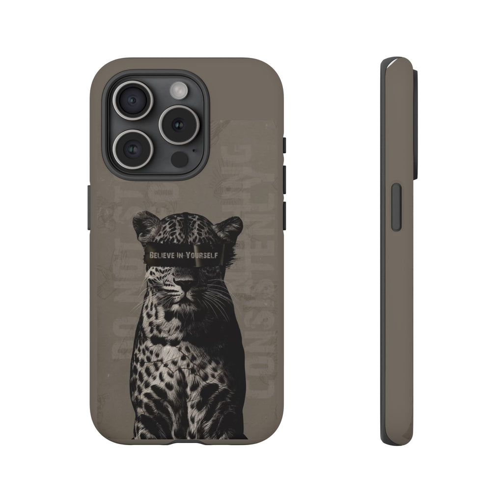 Leopard 'Believe in Yourself' Tough Phone Case