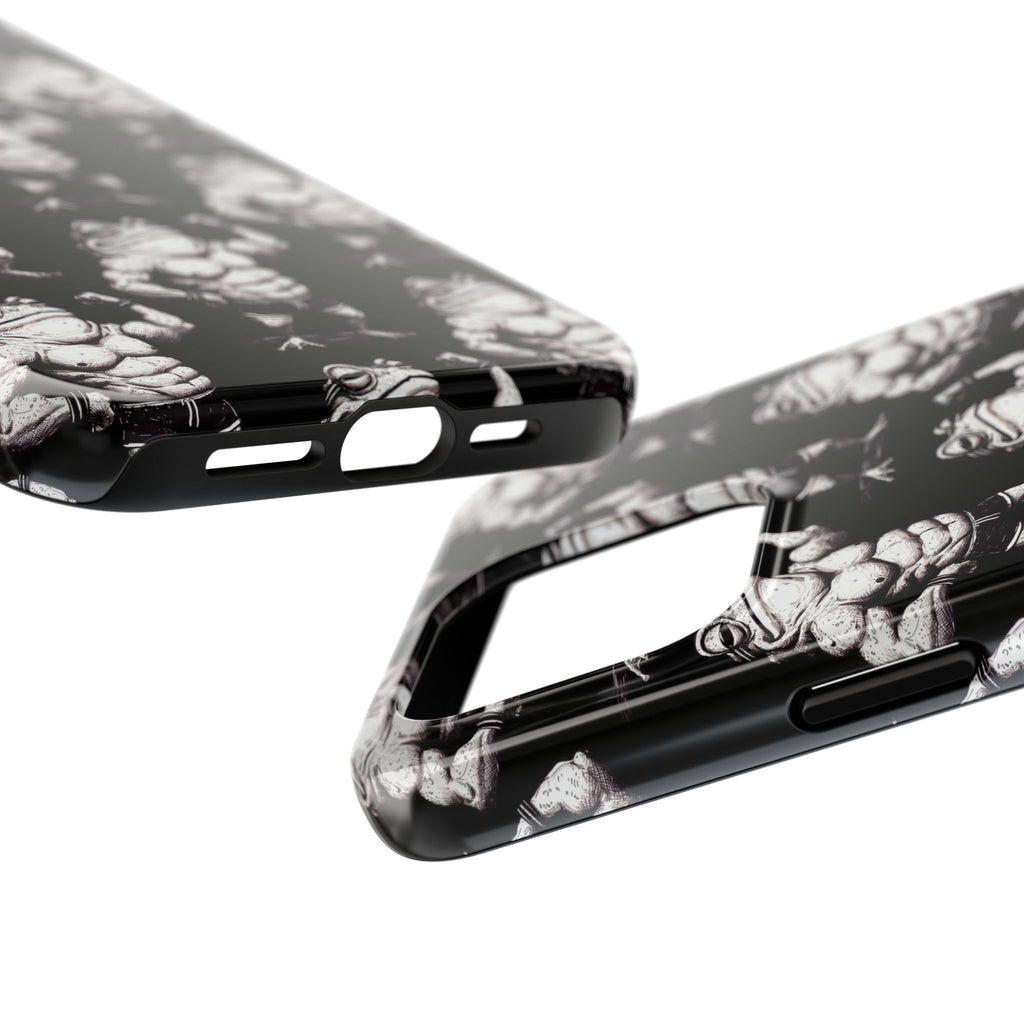 Frog Muscle Pattern Phone Case — Tough Black Protective iPhone Cover