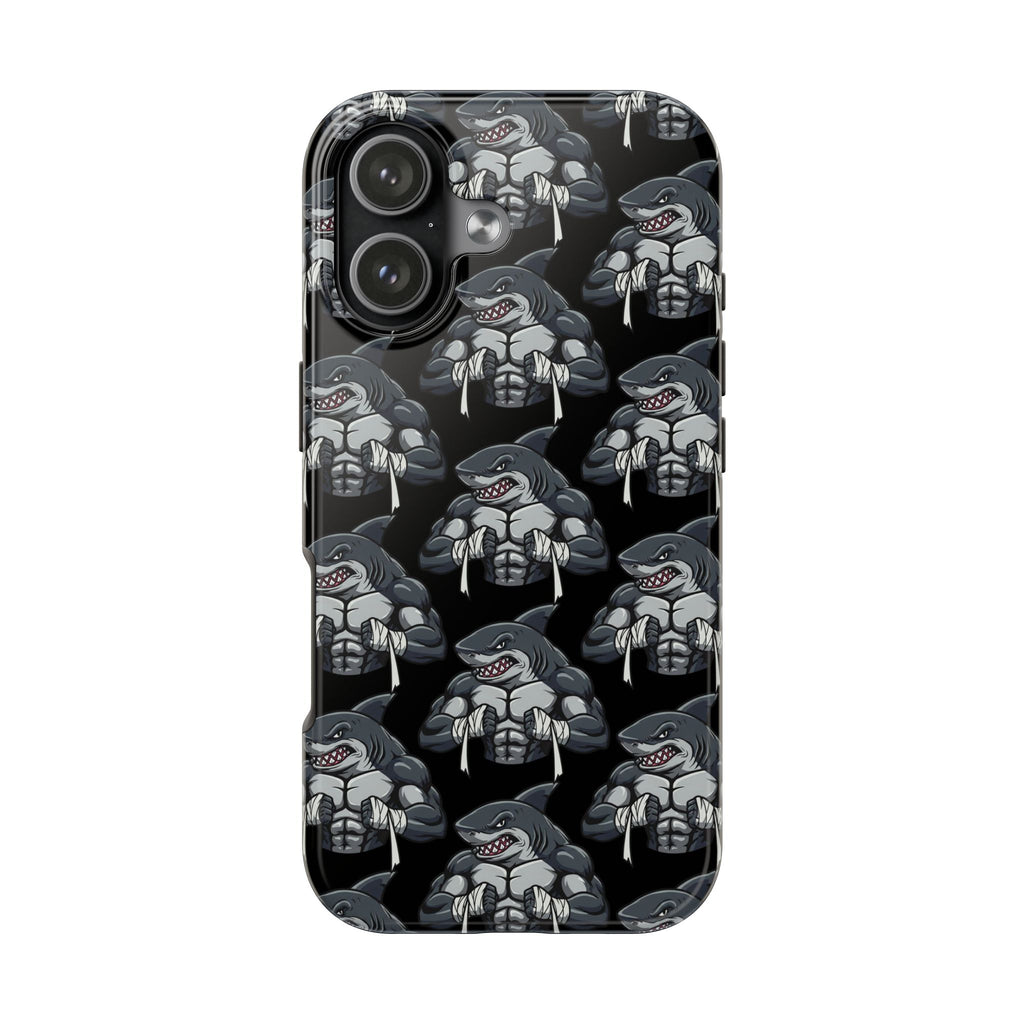 Muscular Shark Pattern Protective iPhone Cover Case