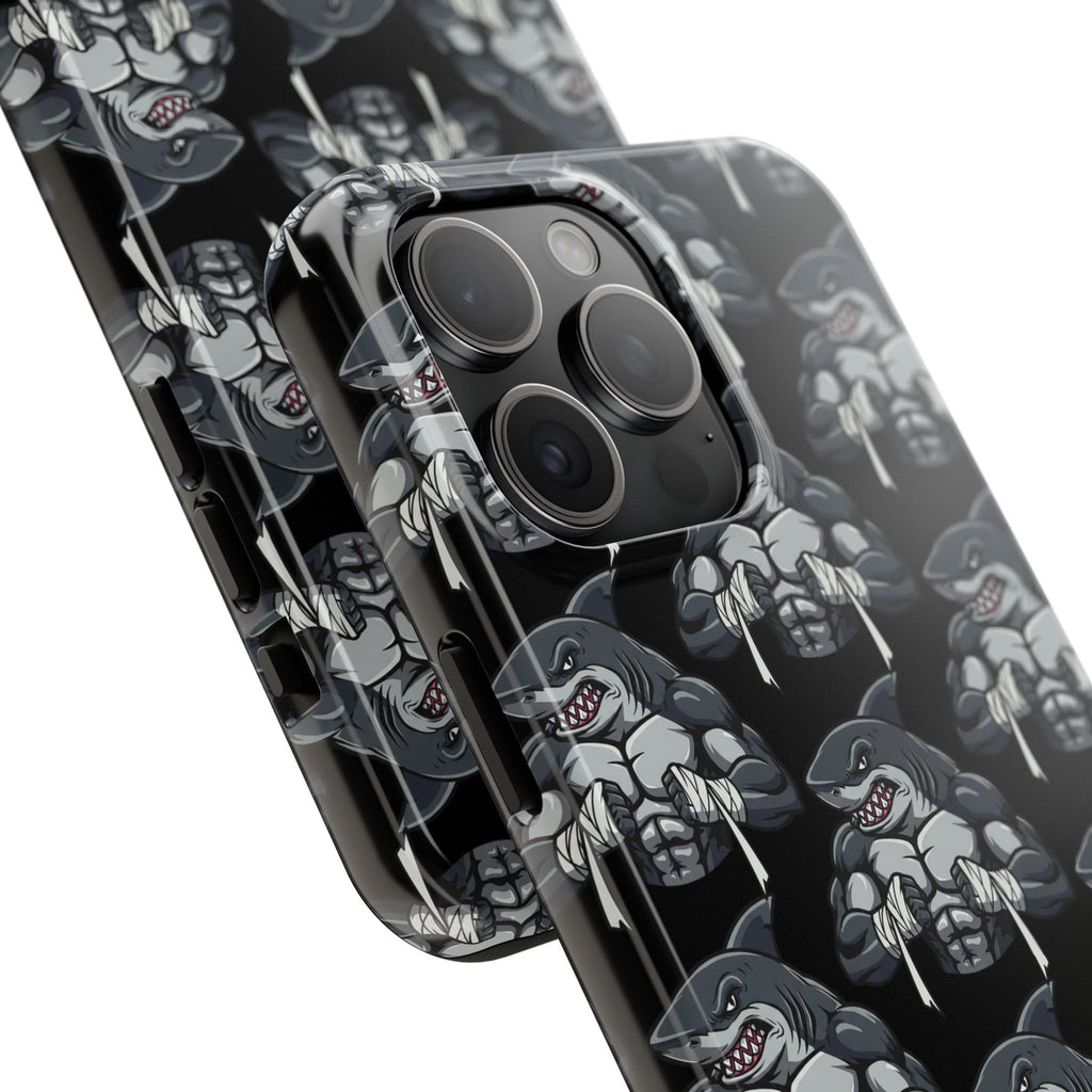 Muscular Shark Pattern Protective iPhone Cover Case
