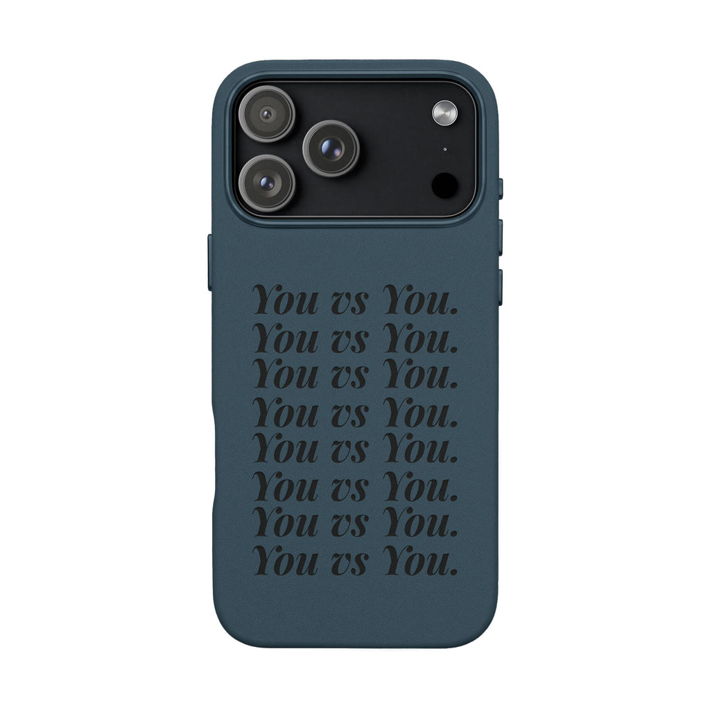 "You vs You" Engraved PU Leather Phone Case