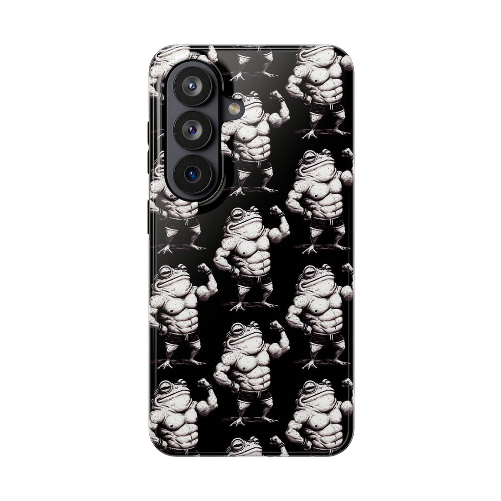 Frog Muscle Pattern Phone Case — Tough Black Protective iPhone Cover