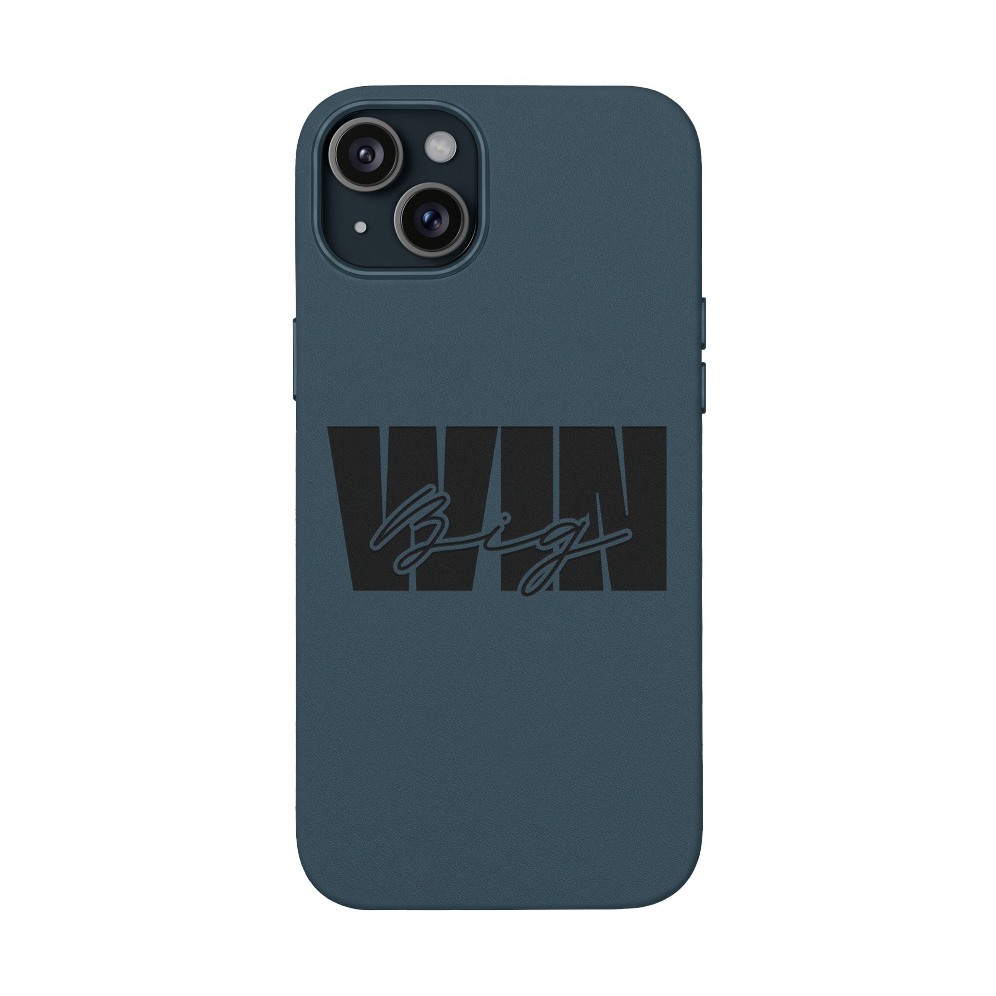 Engraved PU Leather Phone Case—Brown Signature Stripe Design