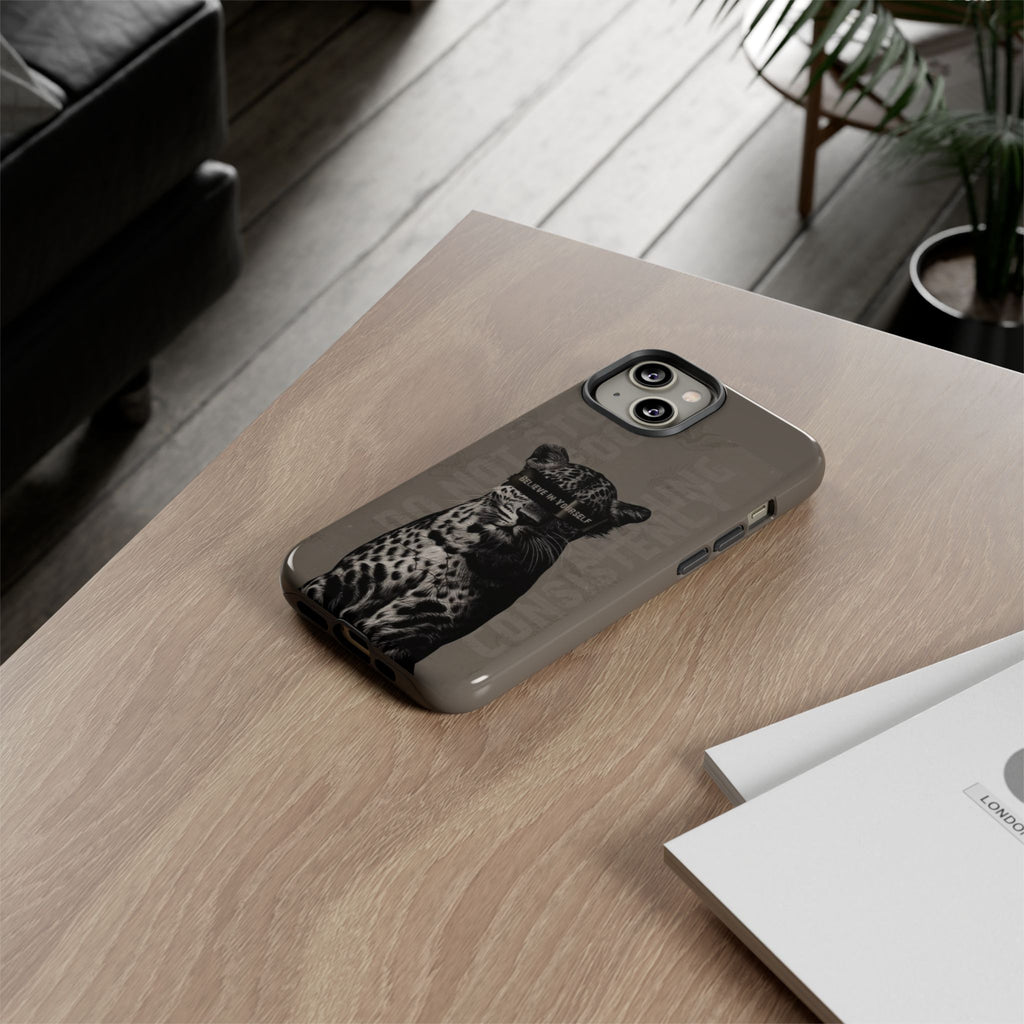 Leopard 'Believe in Yourself' Tough Phone Case