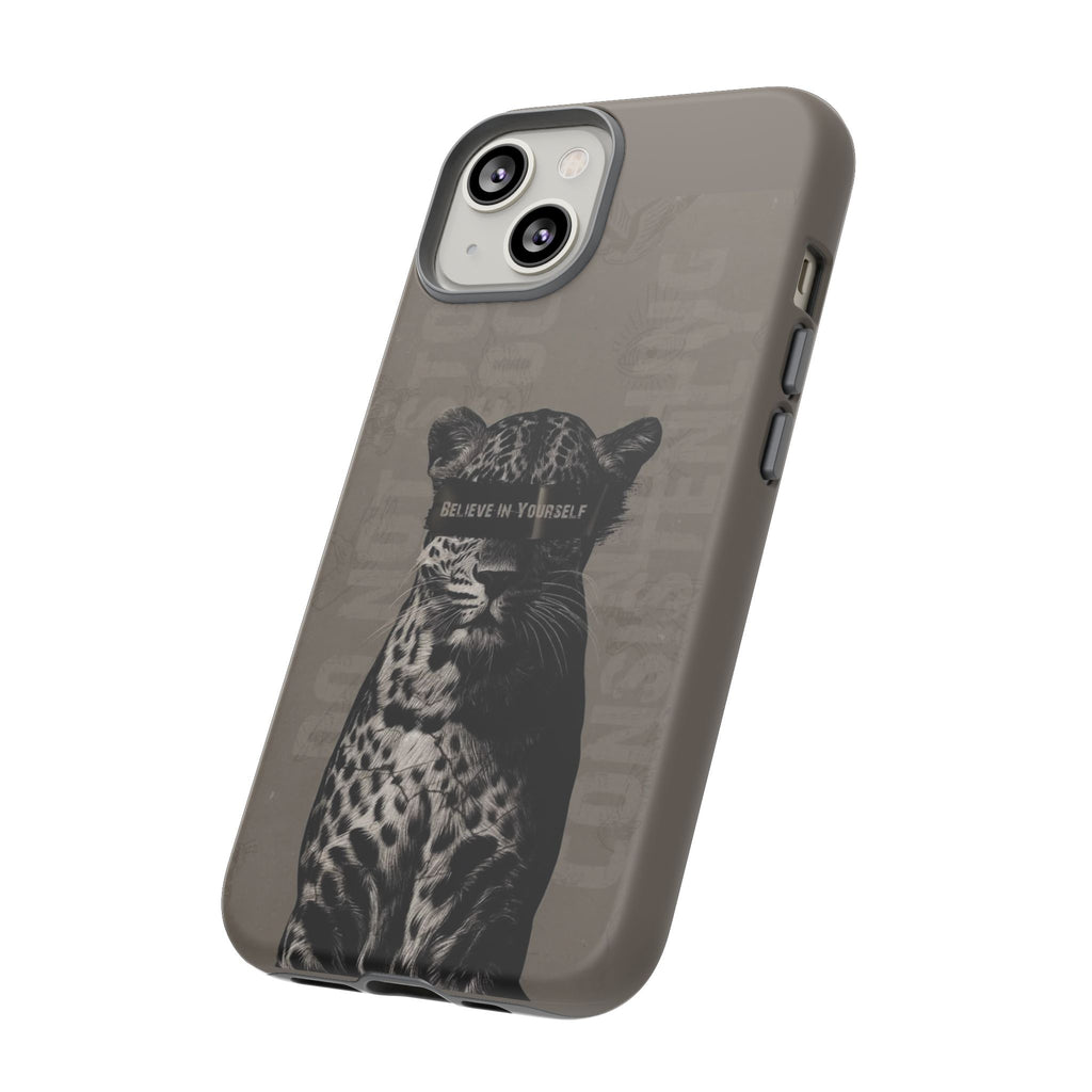Leopard 'Believe in Yourself' Tough Phone Case