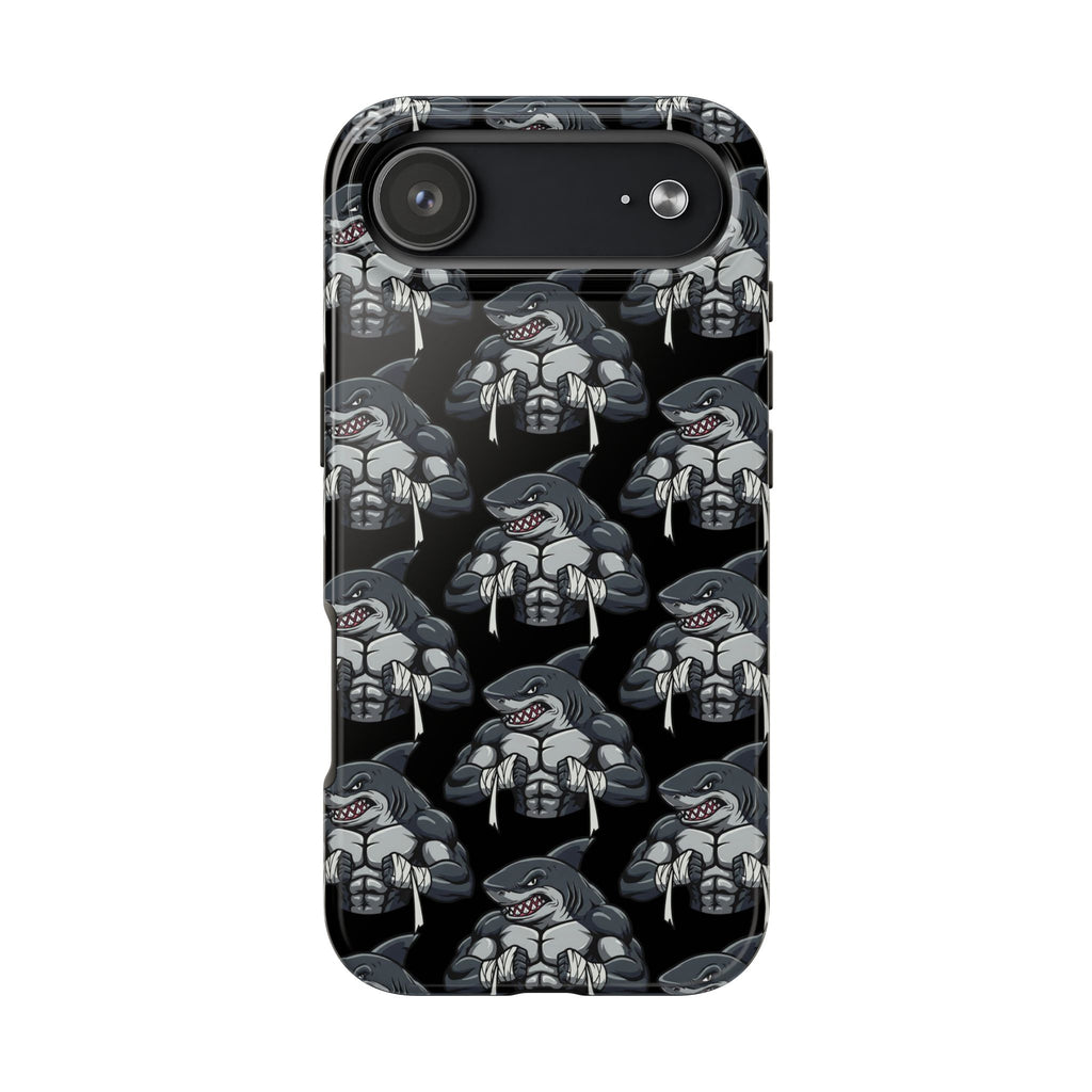 Muscular Shark Pattern Protective iPhone Cover Case