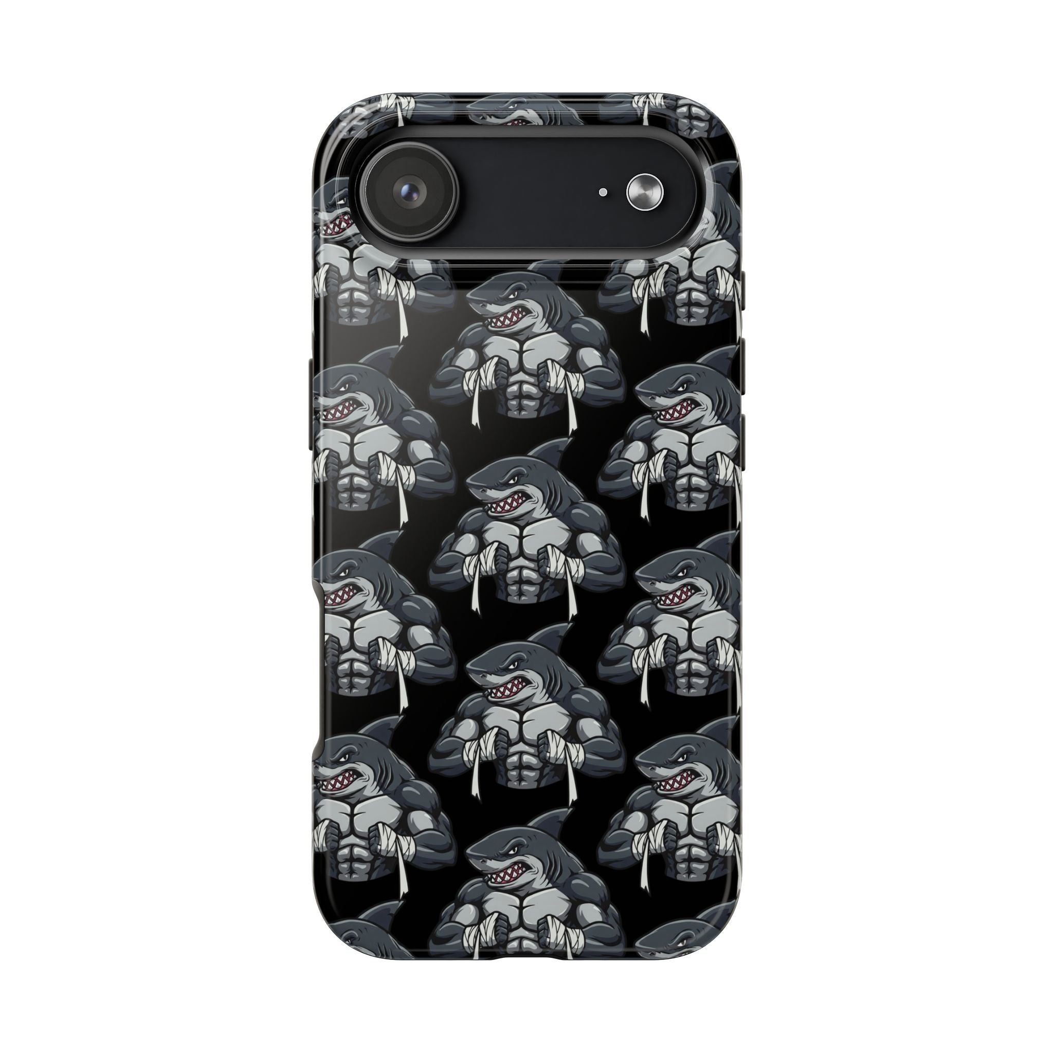 Muscular Shark Pattern Protective iPhone Cover Case