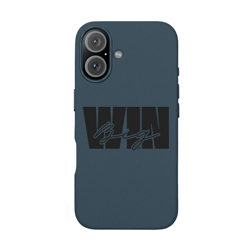 Engraved PU Leather Phone Case—Brown Signature Stripe Design