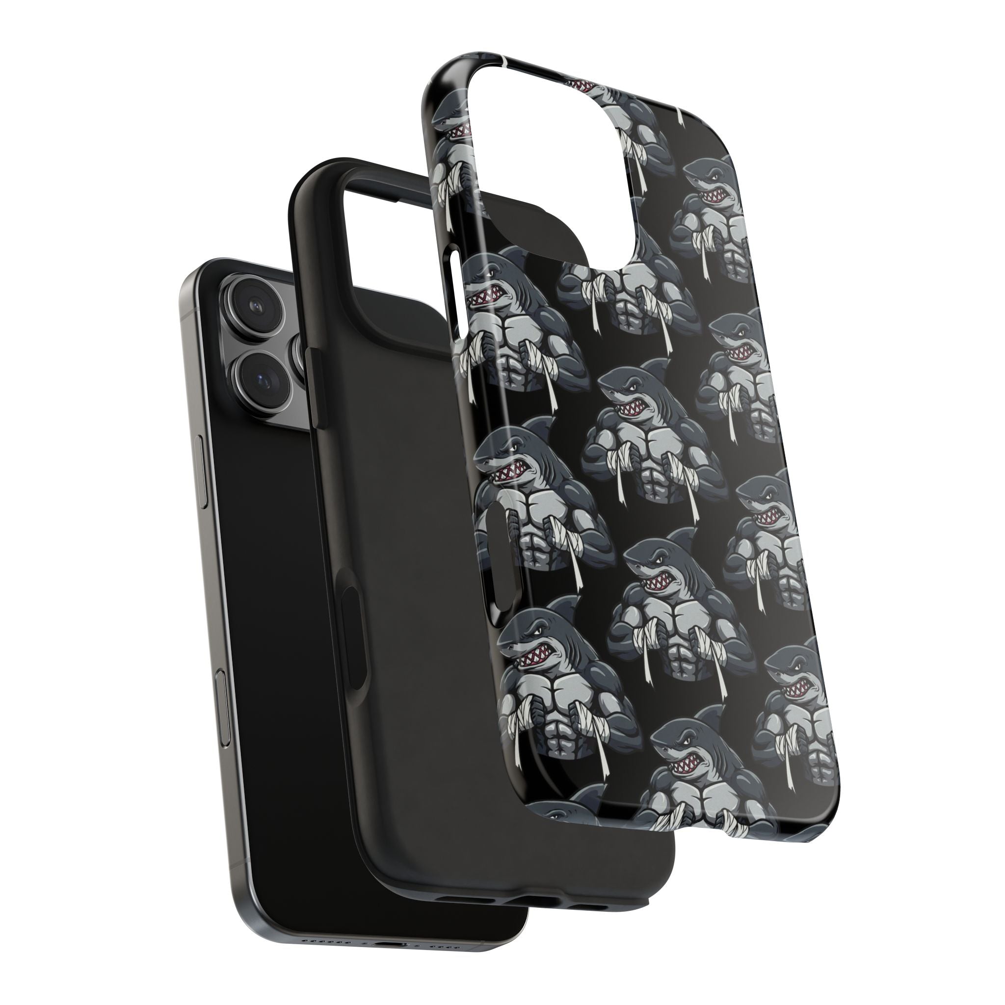 Muscular Shark Pattern Protective iPhone Cover Case
