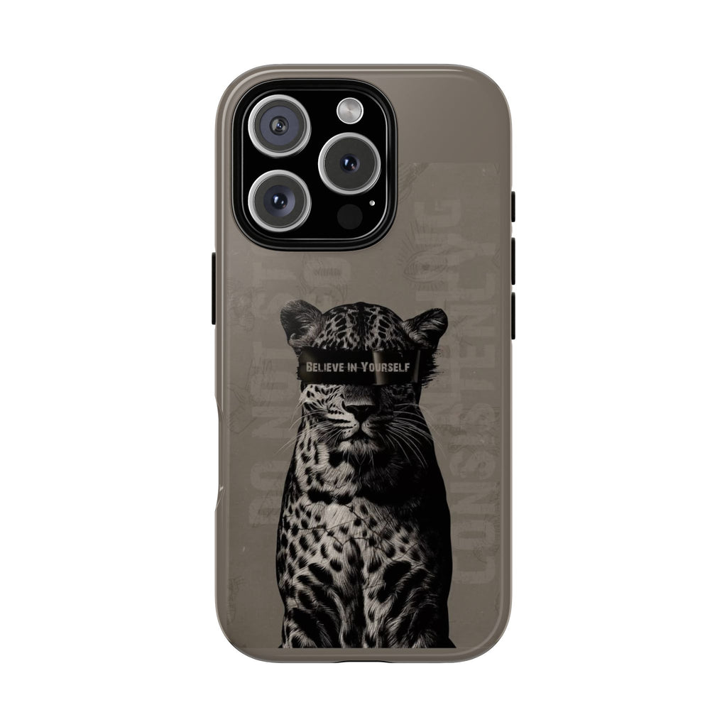 Leopard 'Believe in Yourself' Tough Phone Case