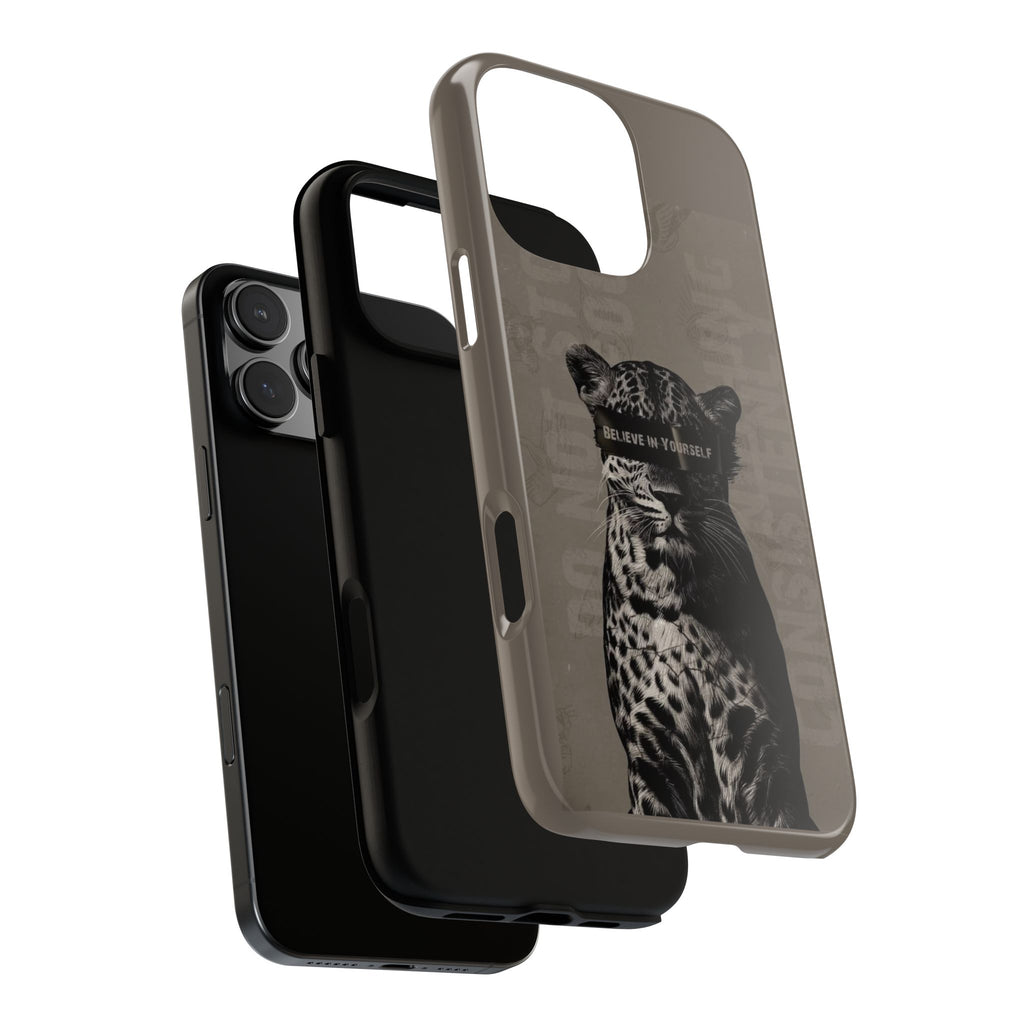 Leopard 'Believe in Yourself' Tough Phone Case