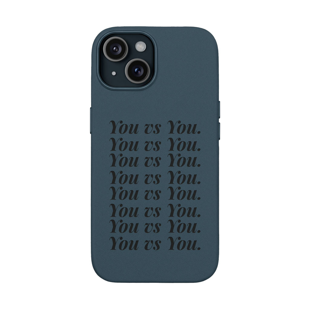 "You vs You" Engraved PU Leather Phone Case