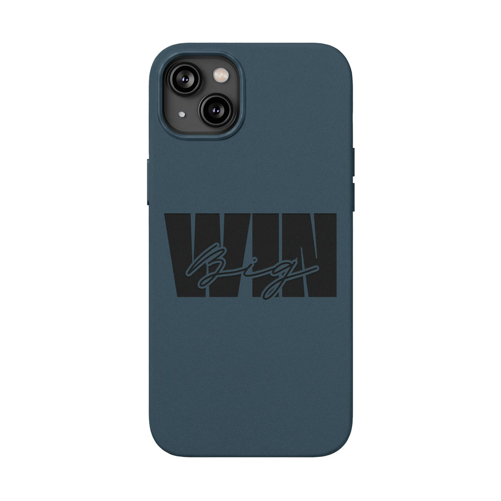 Engraved PU Leather Phone Case—Brown Signature Stripe Design