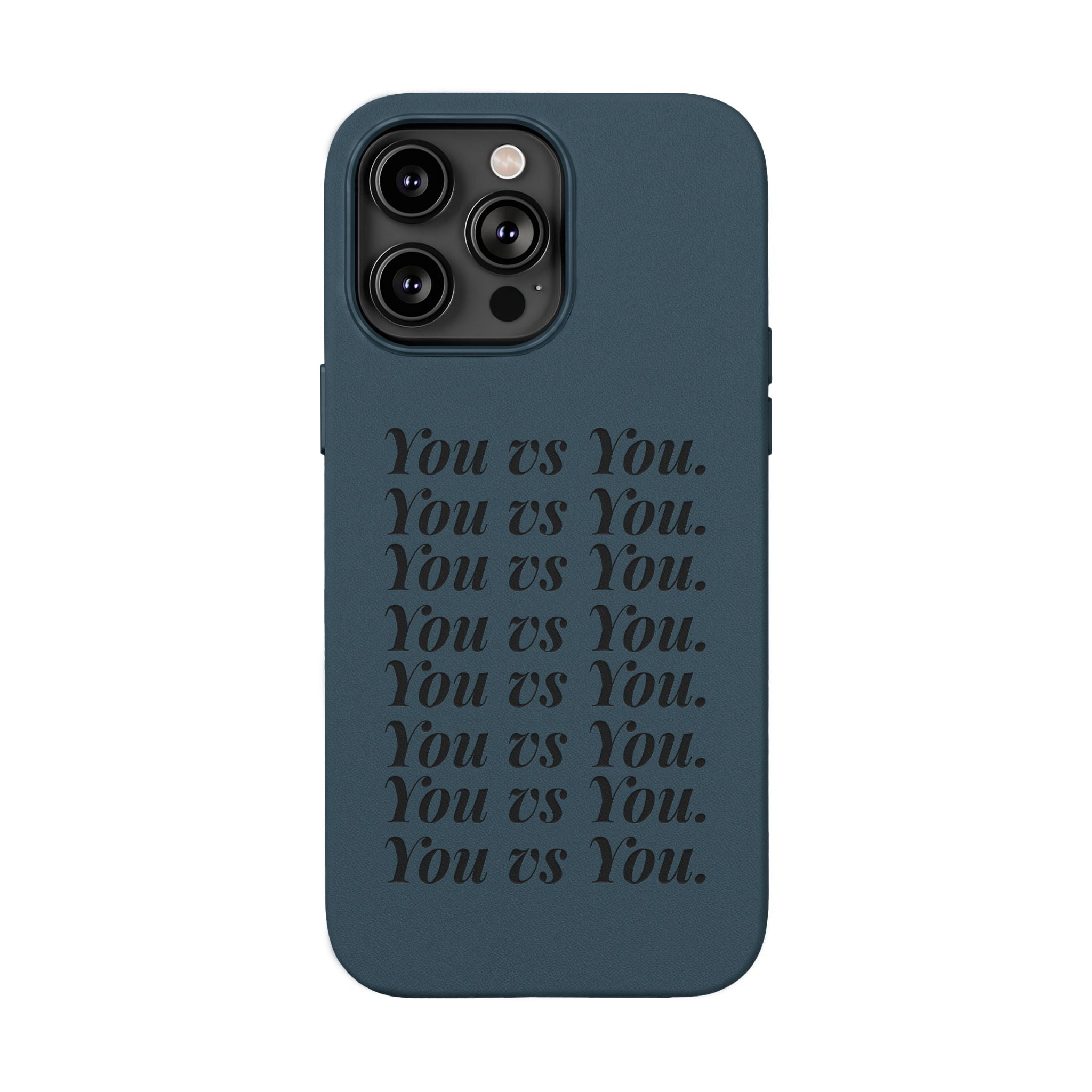 "You vs You" Engraved PU Leather Phone Case