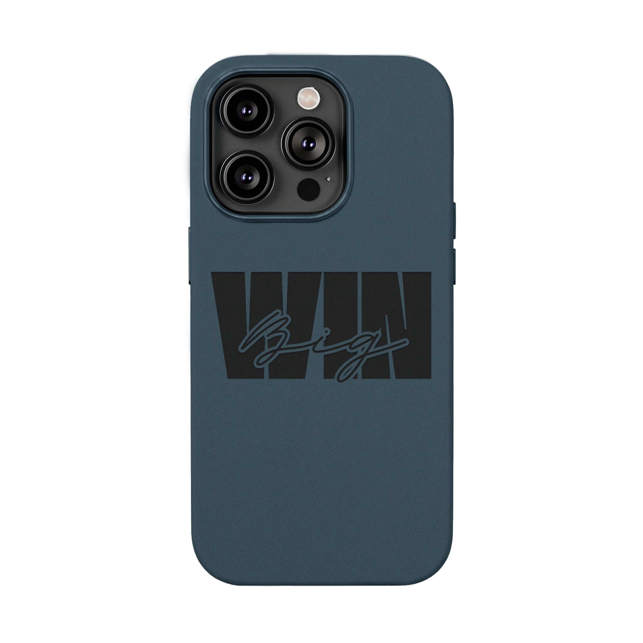 Engraved PU Leather Phone Case—Brown Signature Stripe Design