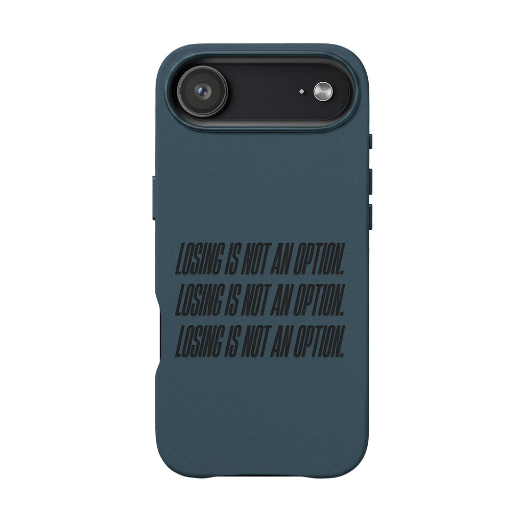 Losing Is Not An Option Engraved Quote -- PU Leather Iphone case