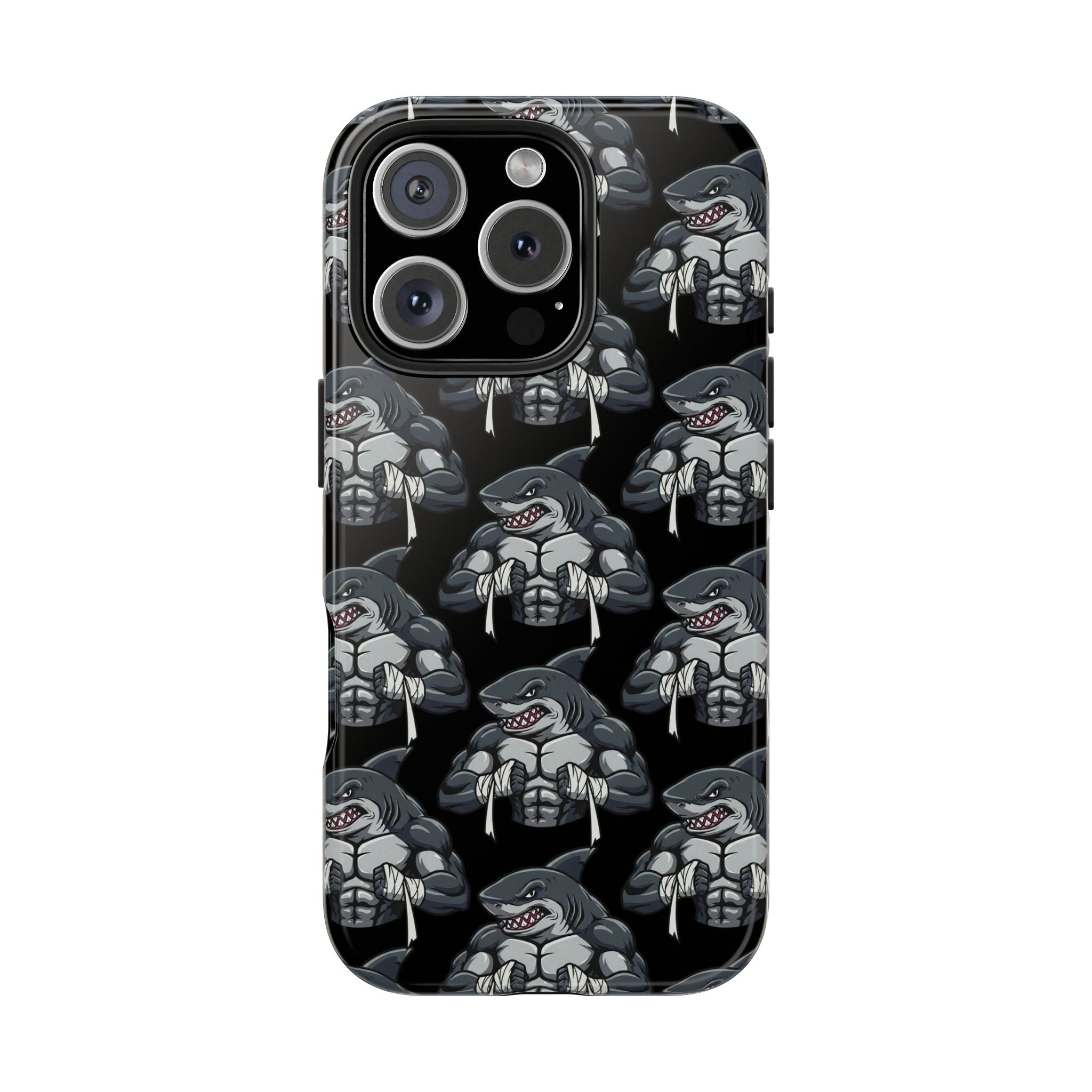 Muscular Shark Pattern Protective iPhone Cover Case