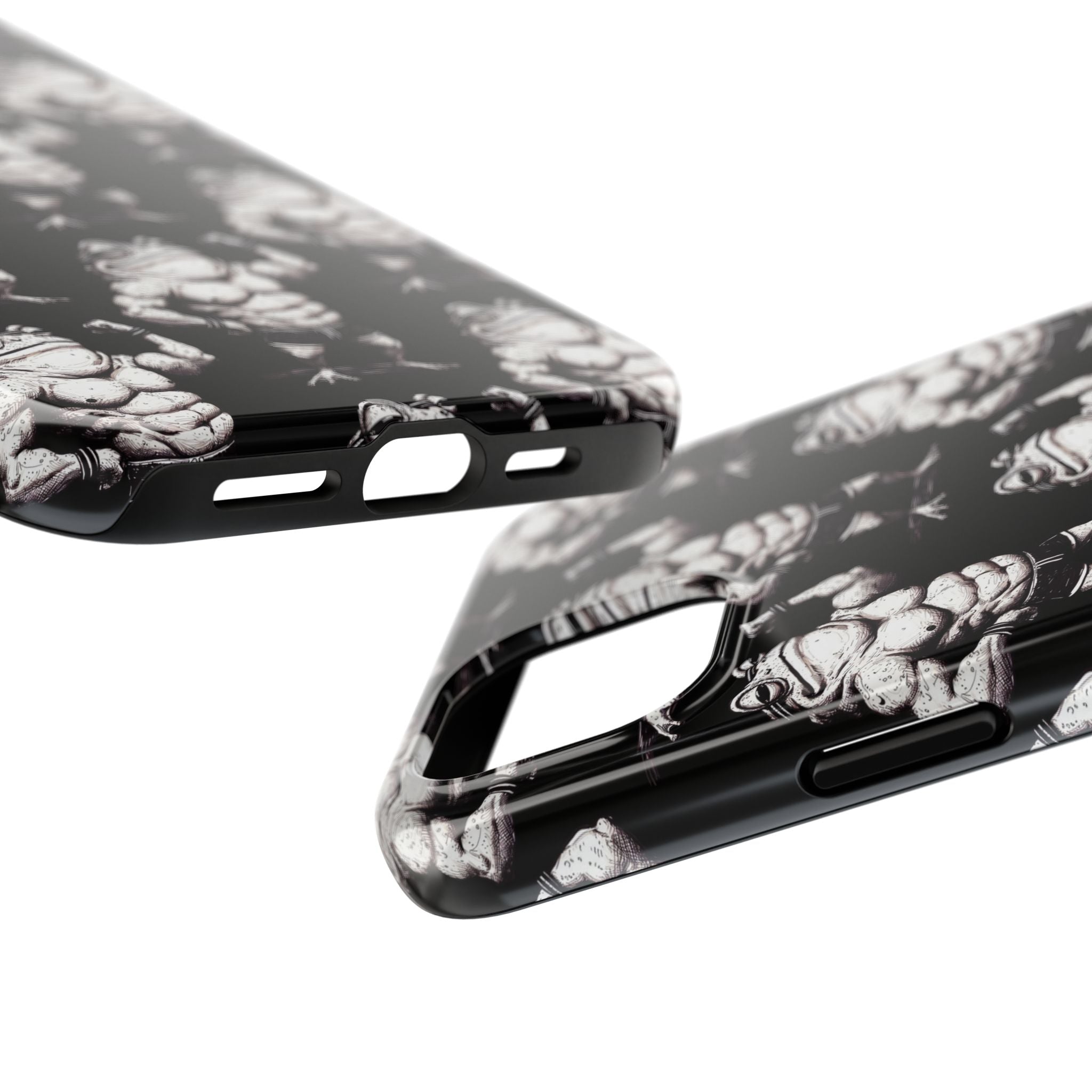 Frog Muscle Pattern Phone Case — Tough Black Protective iPhone Cover