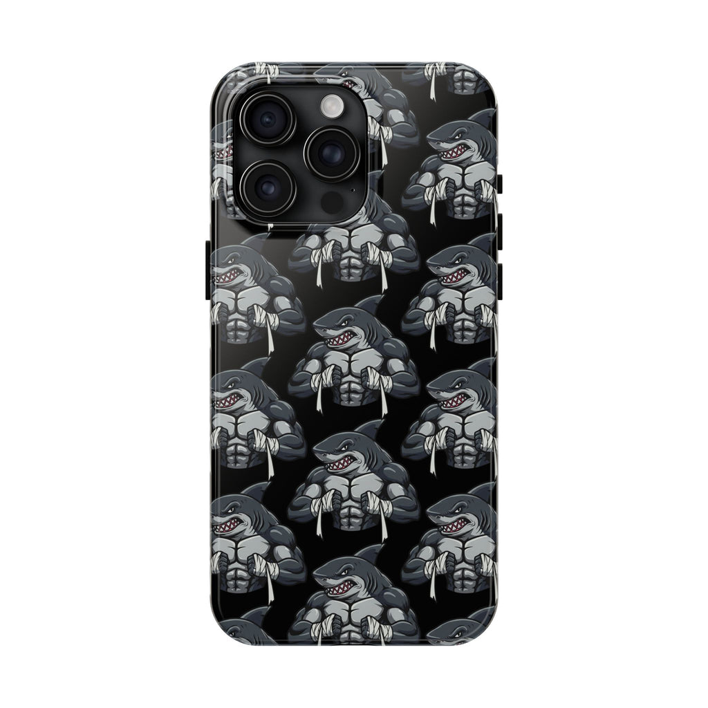 Muscular Shark Pattern Protective iPhone Cover Case