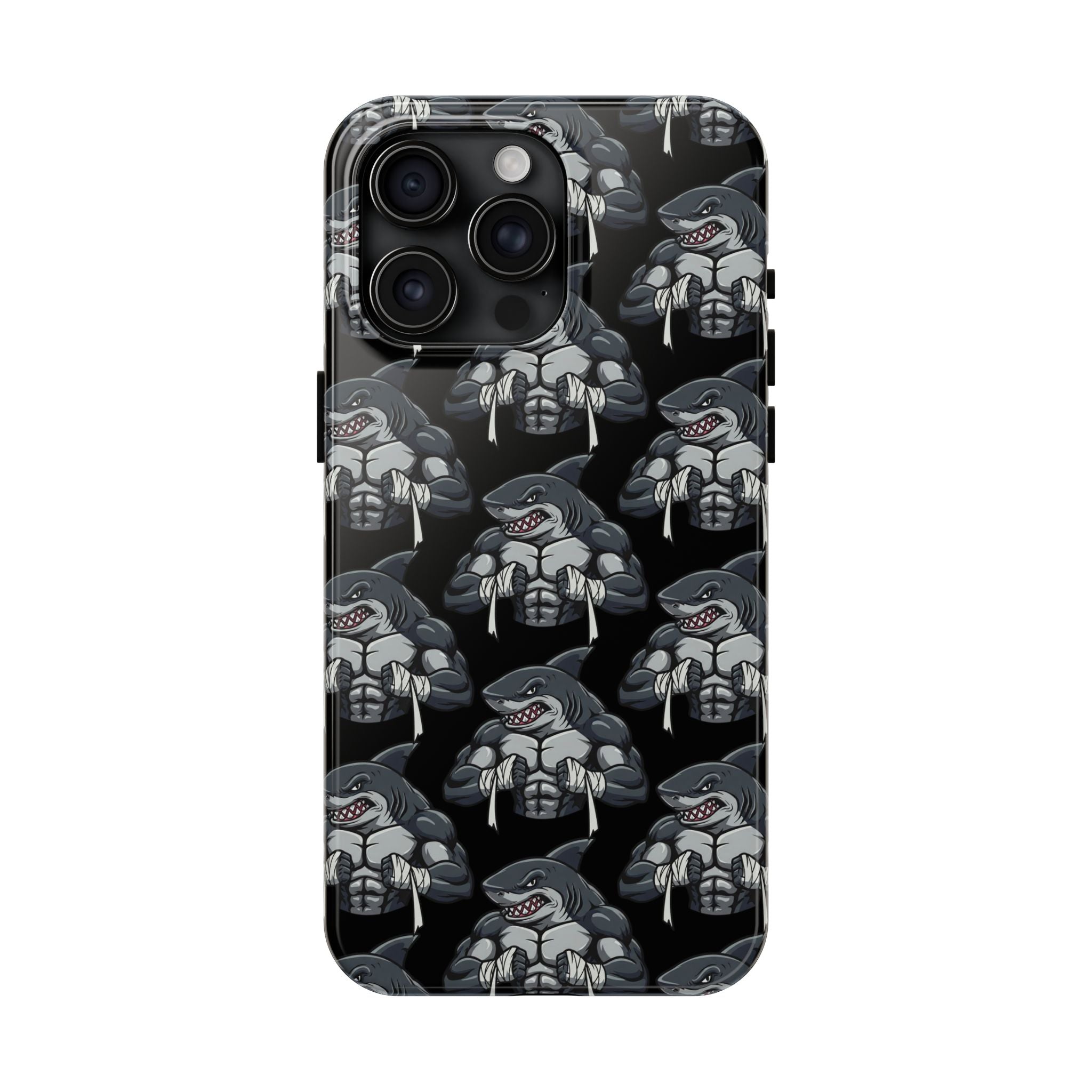 Muscular Shark Pattern Protective iPhone Cover Case