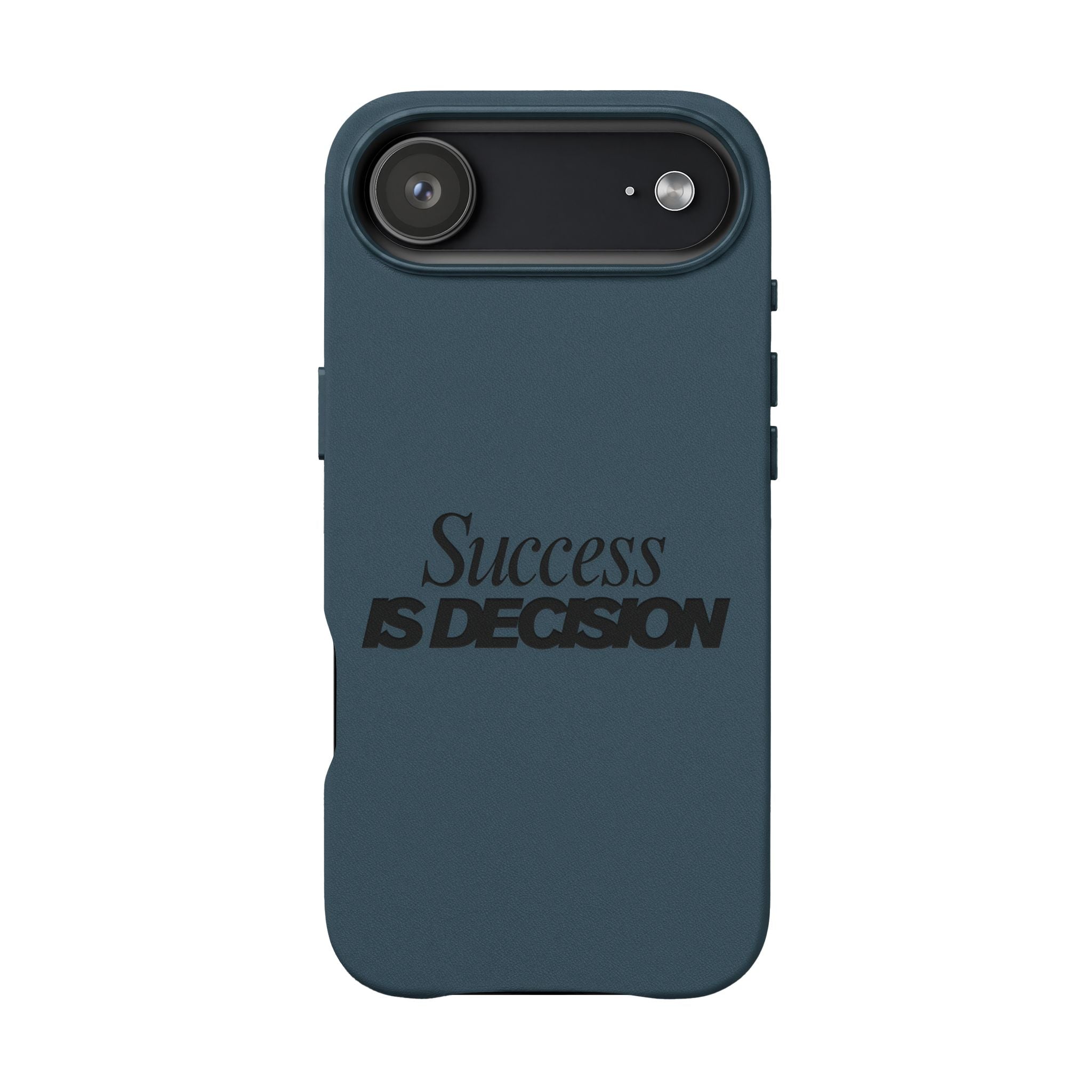 Success is Decision Engraved Design PU Leather Phone Case