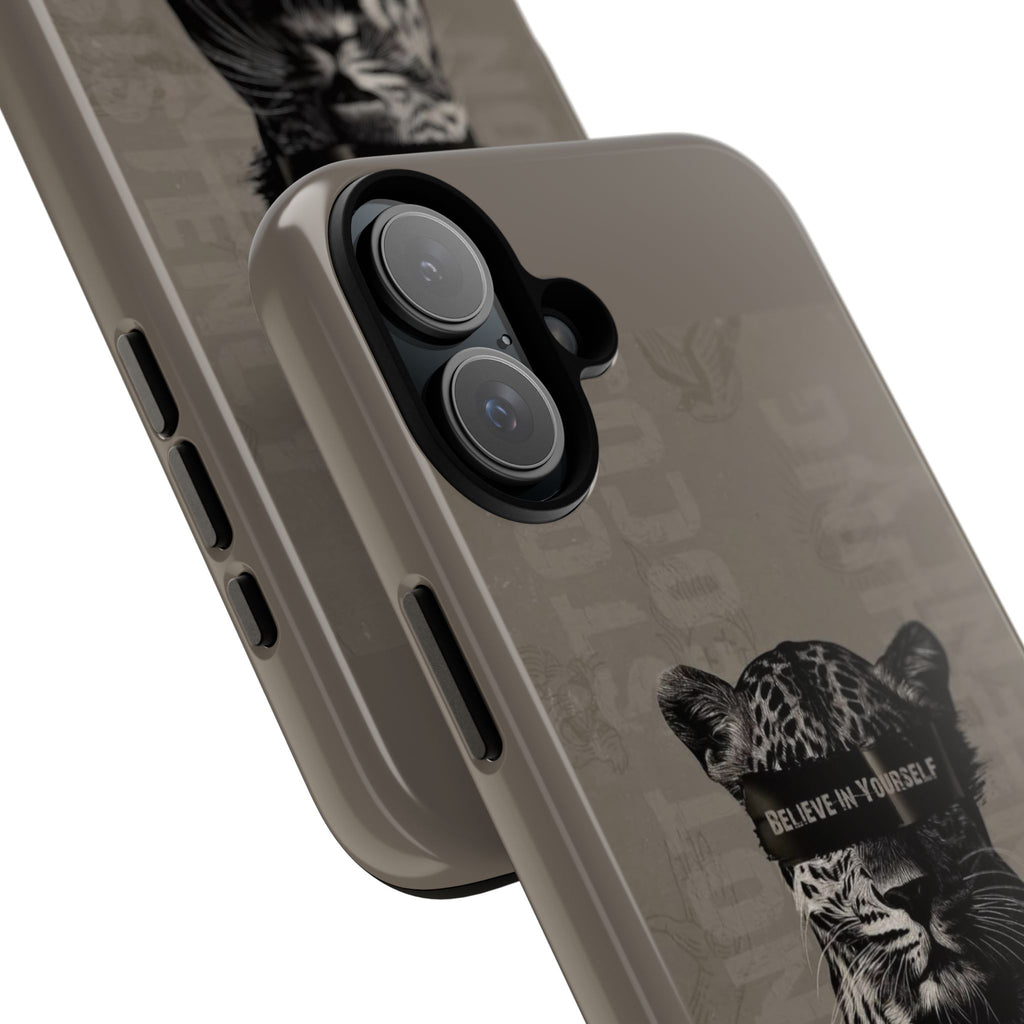 Leopard 'Believe in Yourself' Tough Phone Case