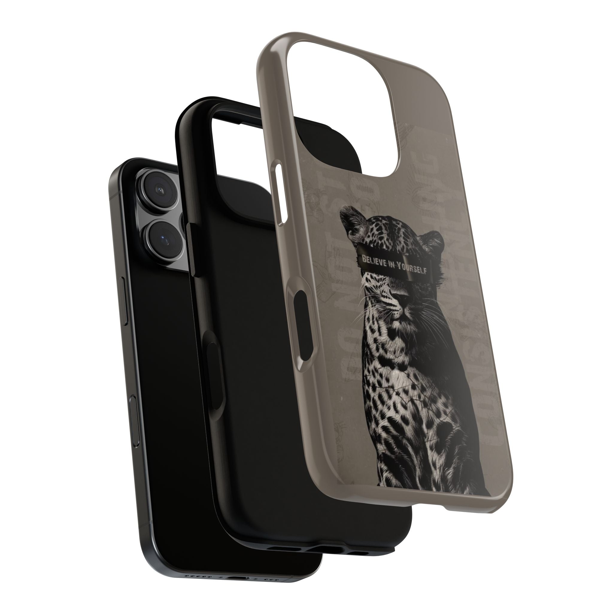 Leopard 'Believe in Yourself' Tough Phone Case