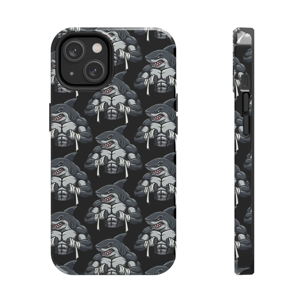 Muscular Shark Pattern Protective iPhone Cover Case