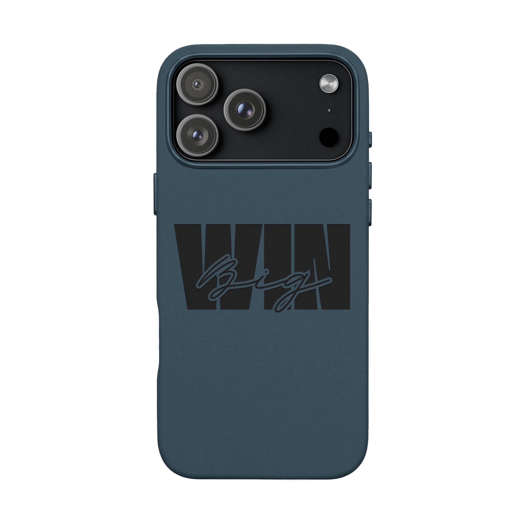 Engraved PU Leather Phone Case—Brown Signature Stripe Design