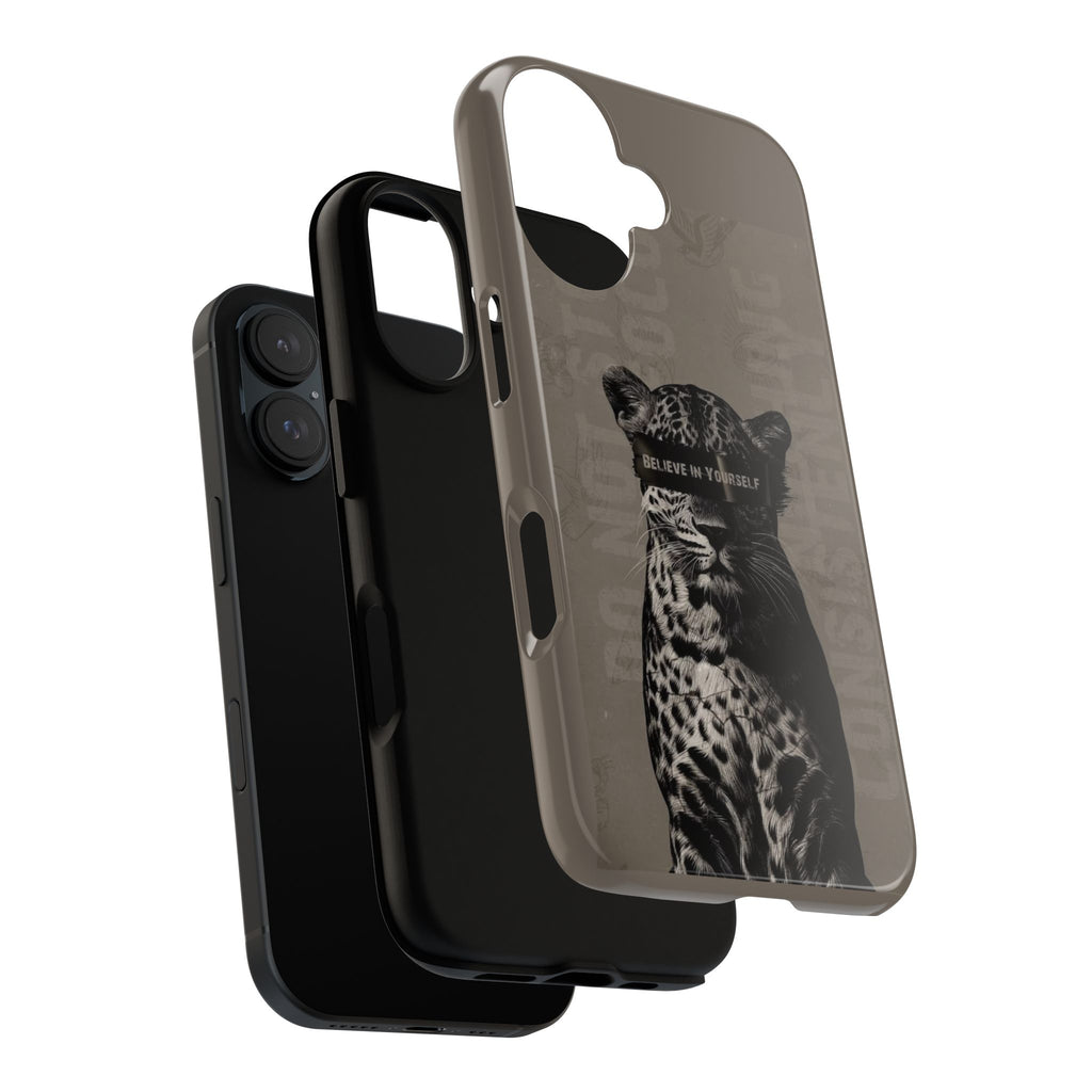 Leopard 'Believe in Yourself' Tough Phone Case