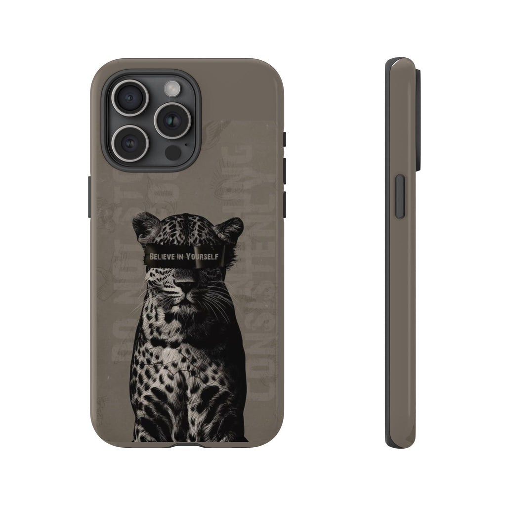 Leopard 'Believe in Yourself' Tough Phone Case