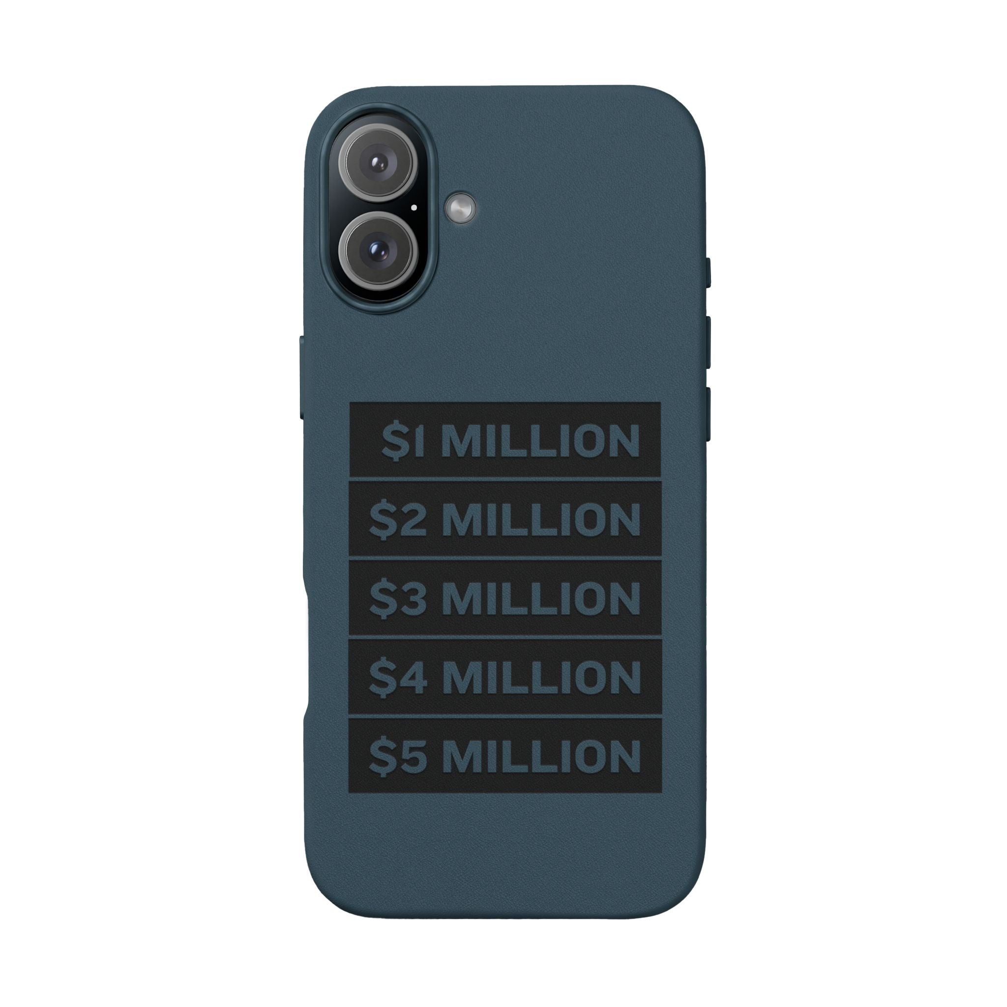 Stacked Milestones (1M–5M) —Engraved PU Leather Phone Case