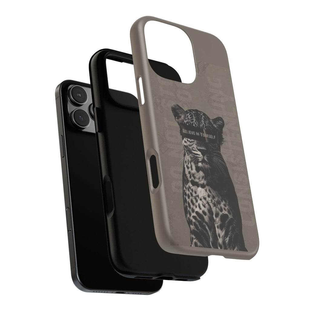 Leopard 'Believe in Yourself' Tough Phone Case