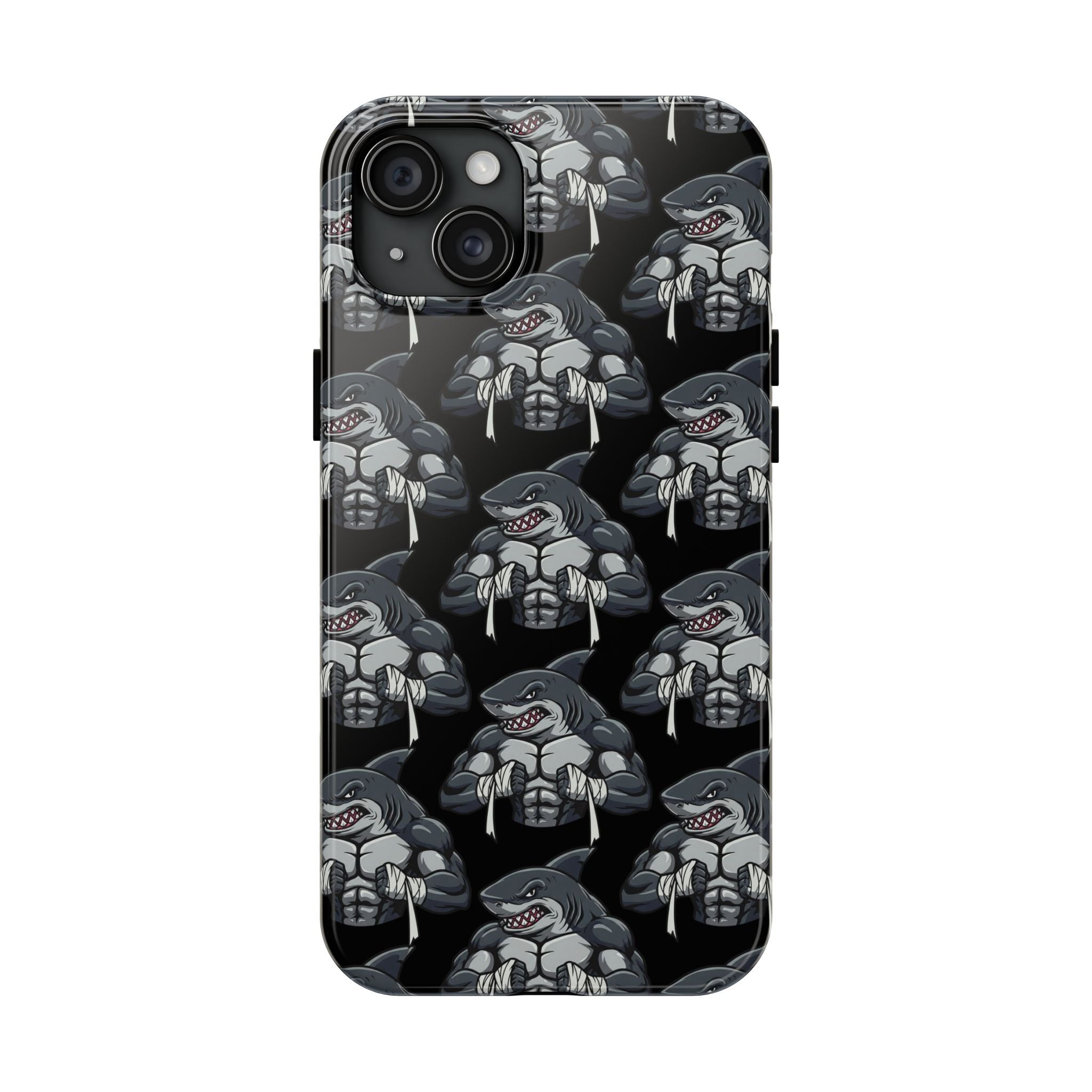 Muscular Shark Pattern Protective iPhone Cover Case