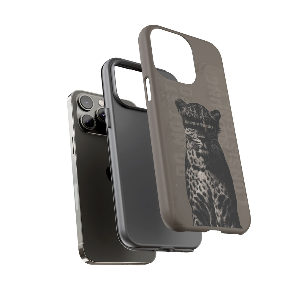 Leopard 'Believe in Yourself' Tough Phone Case