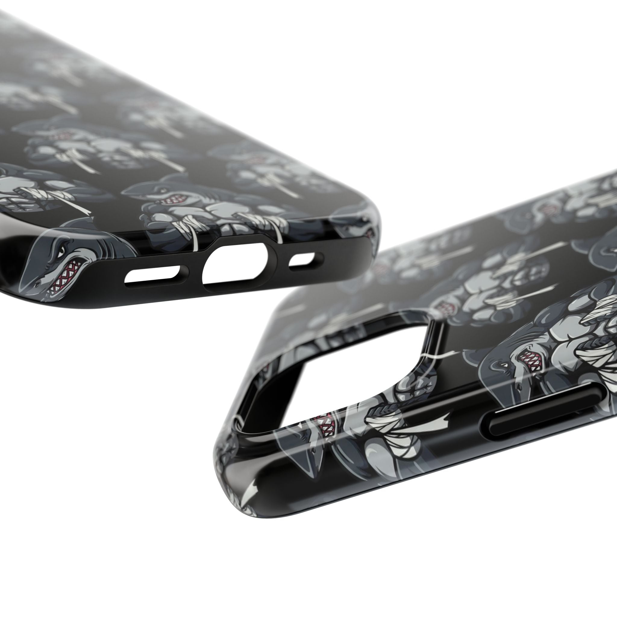 Muscular Shark Pattern Protective iPhone Cover Case