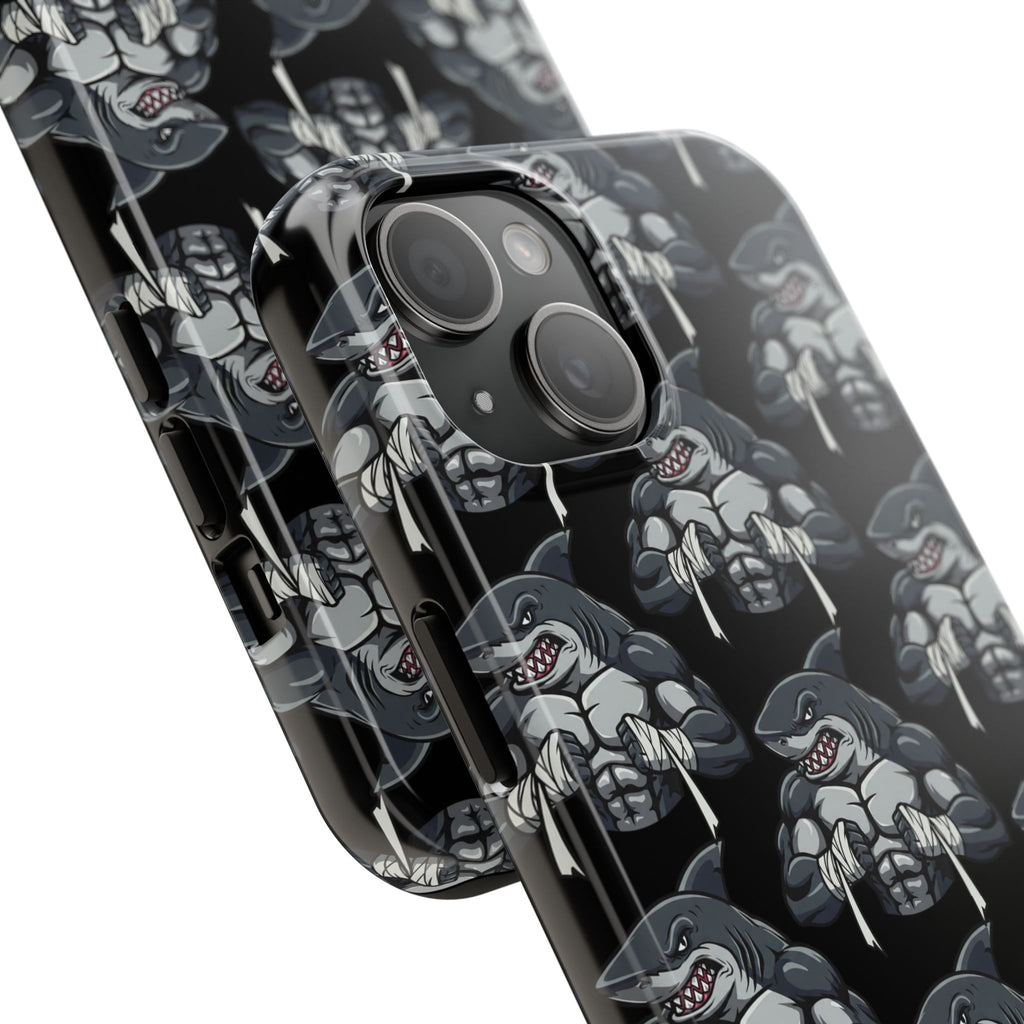 Muscular Shark Pattern Protective iPhone Cover Case